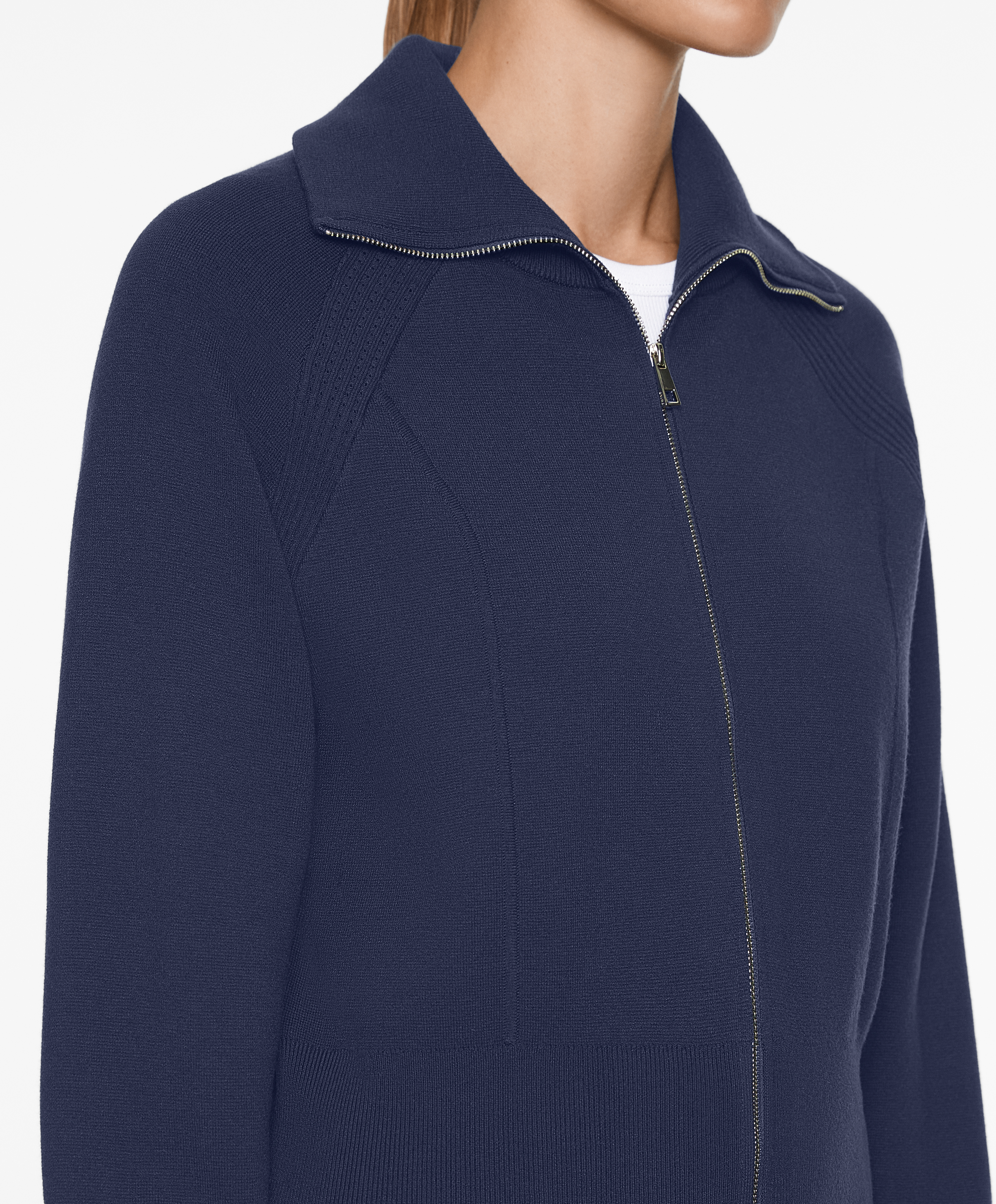 Milano knit zip-through jacket