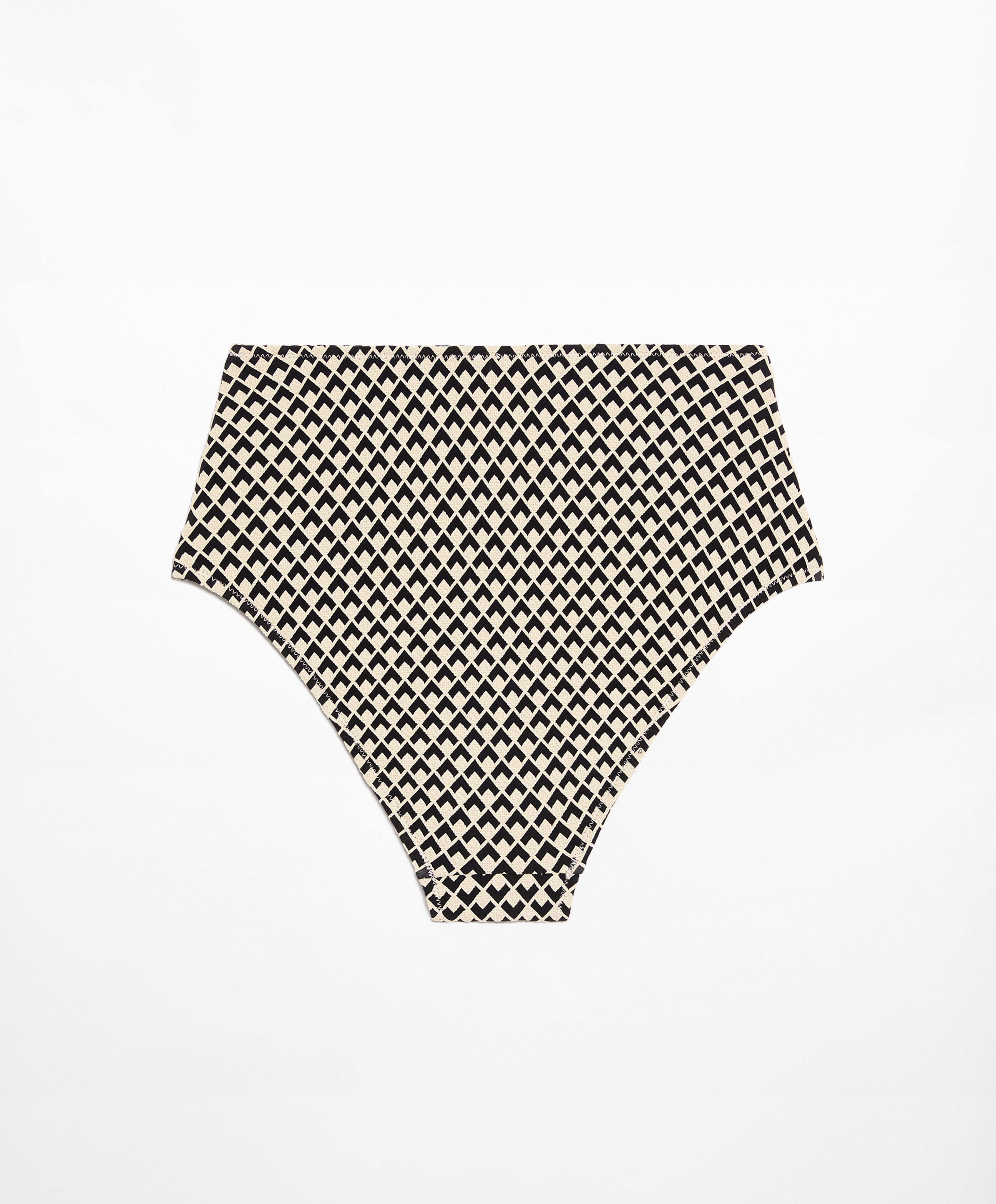 Geometric jacquard high-rise bikini briefs