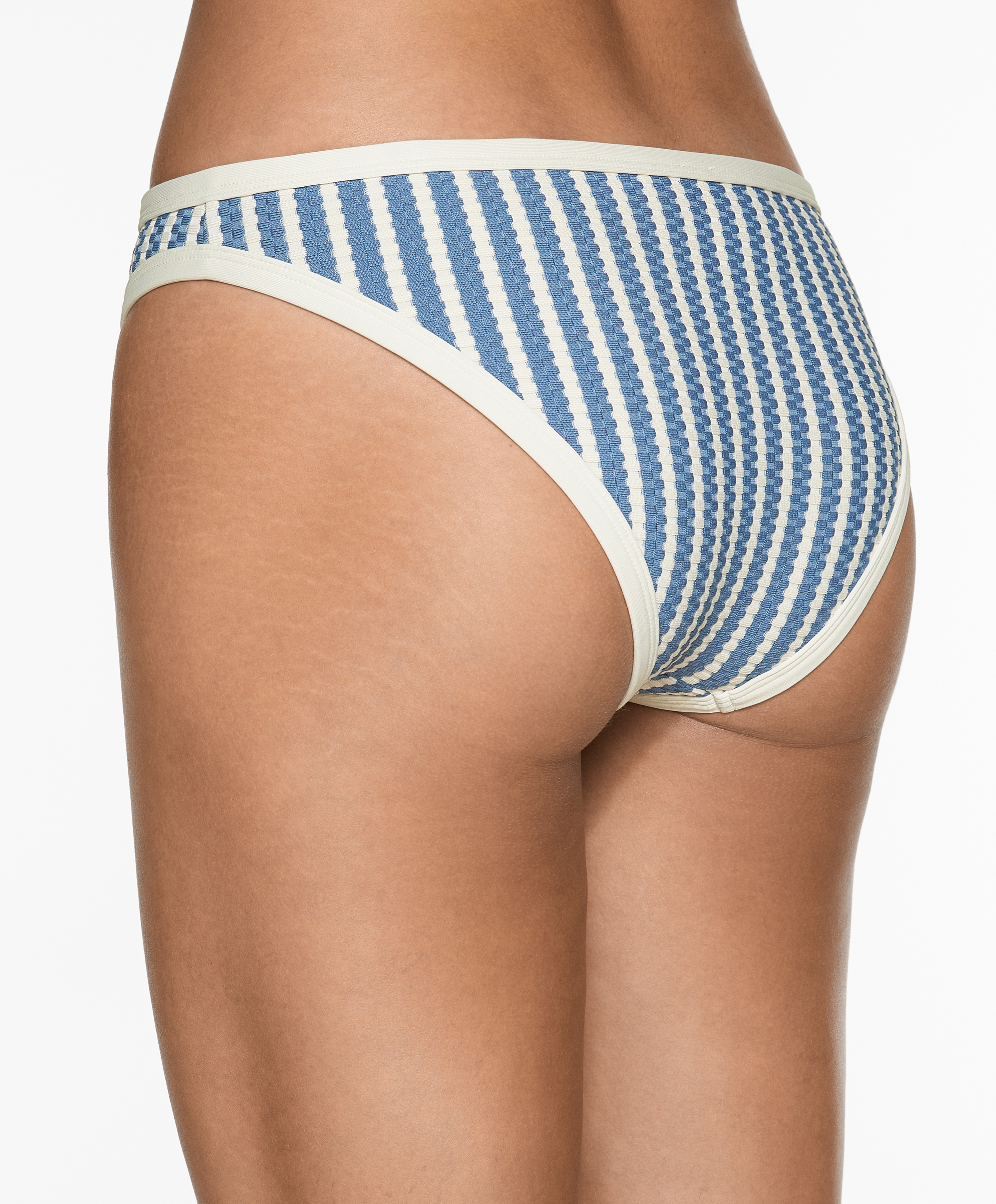 Trim textured stripe classic bikini briefs