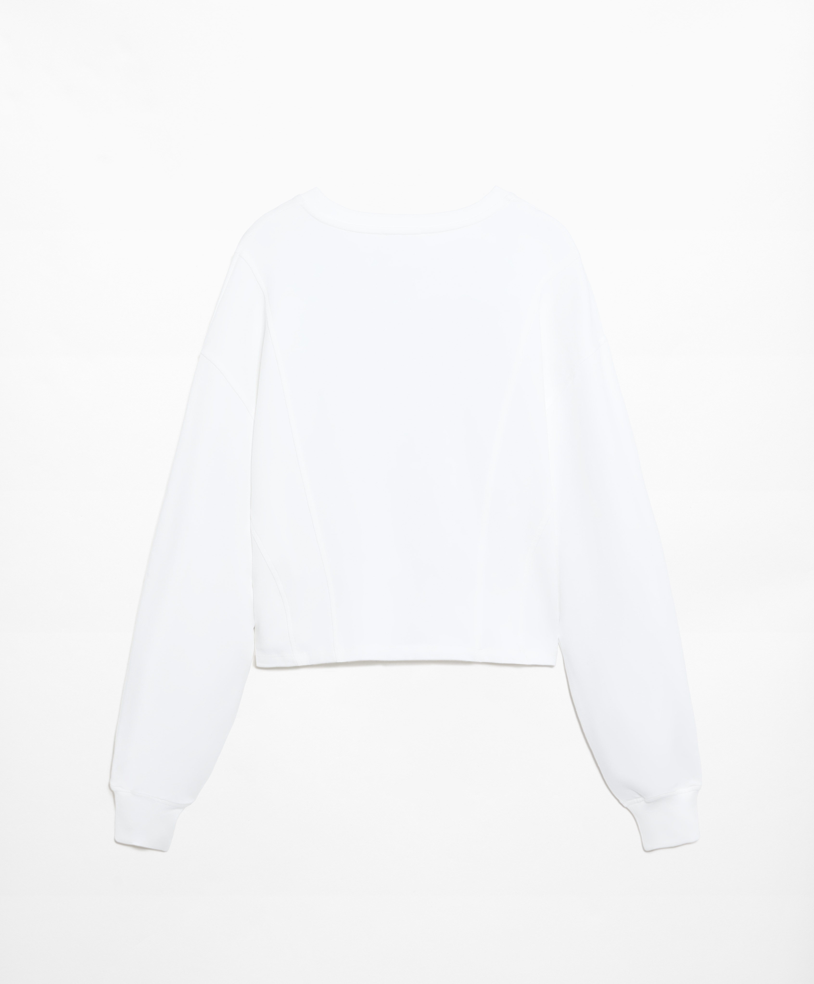 Crop sweatshirt with cotton and modal