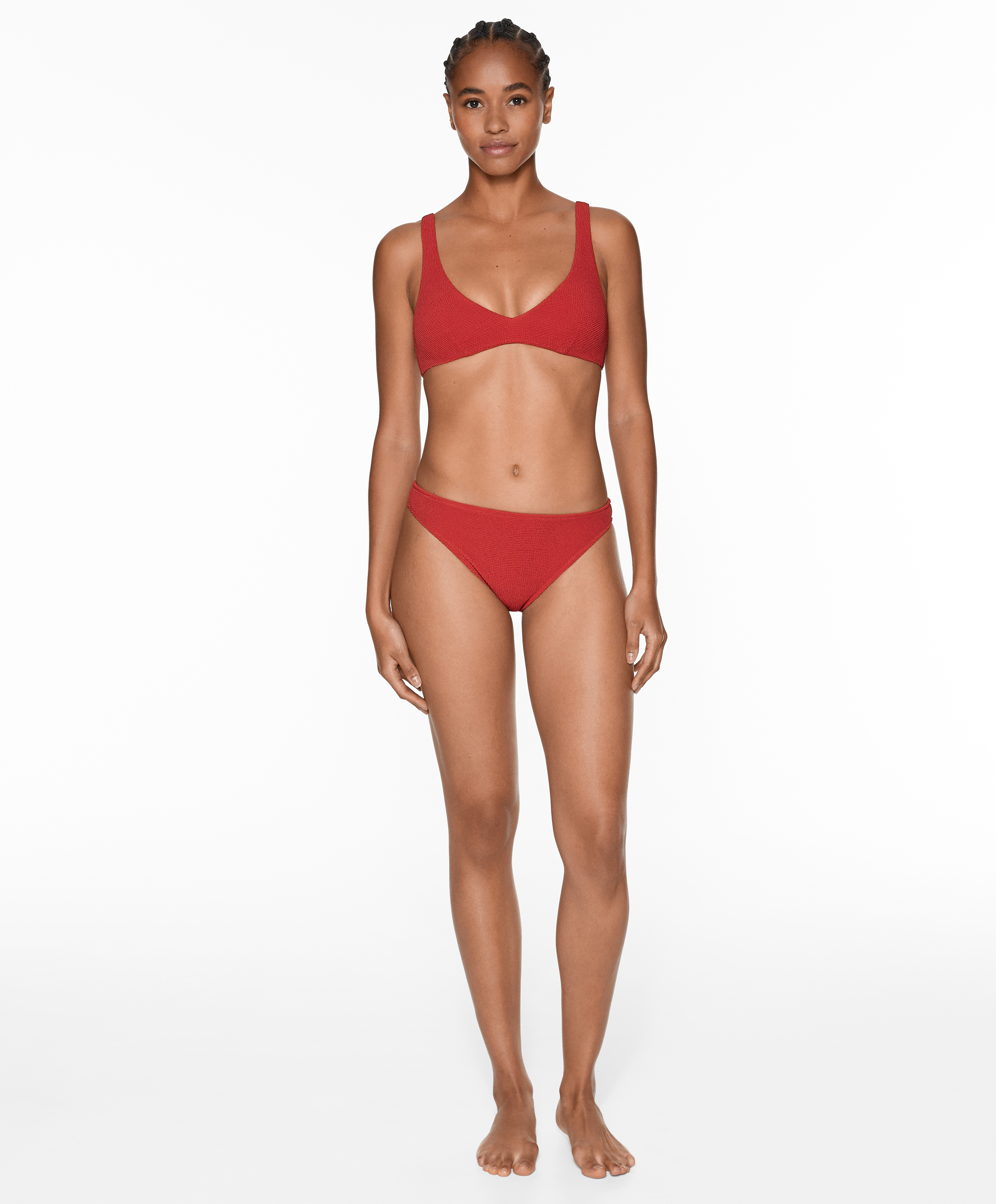 Medium-coverage crinkle bikini briefs
