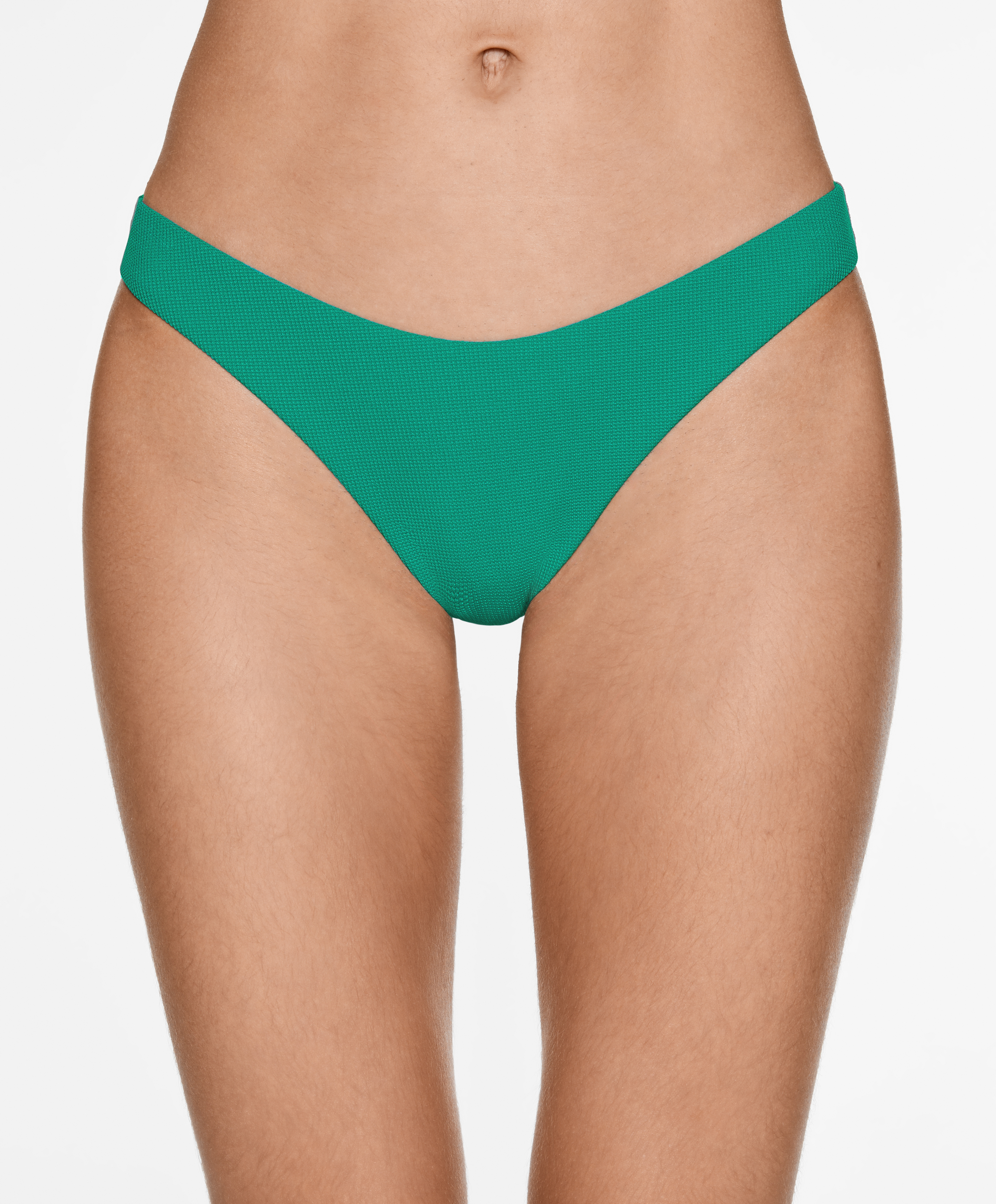 U-cut piqué Brazilian bikini briefs