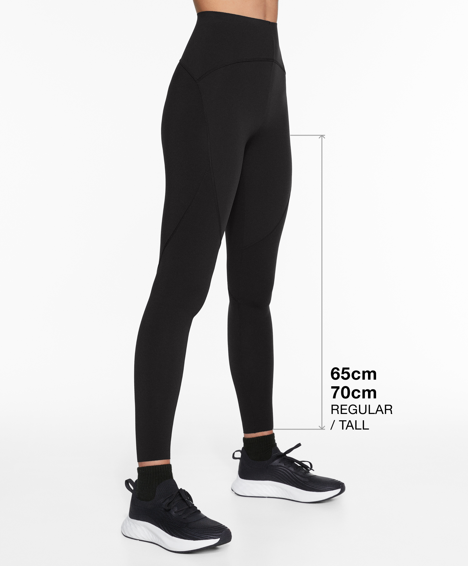 Basic compressive ankle-length leggings