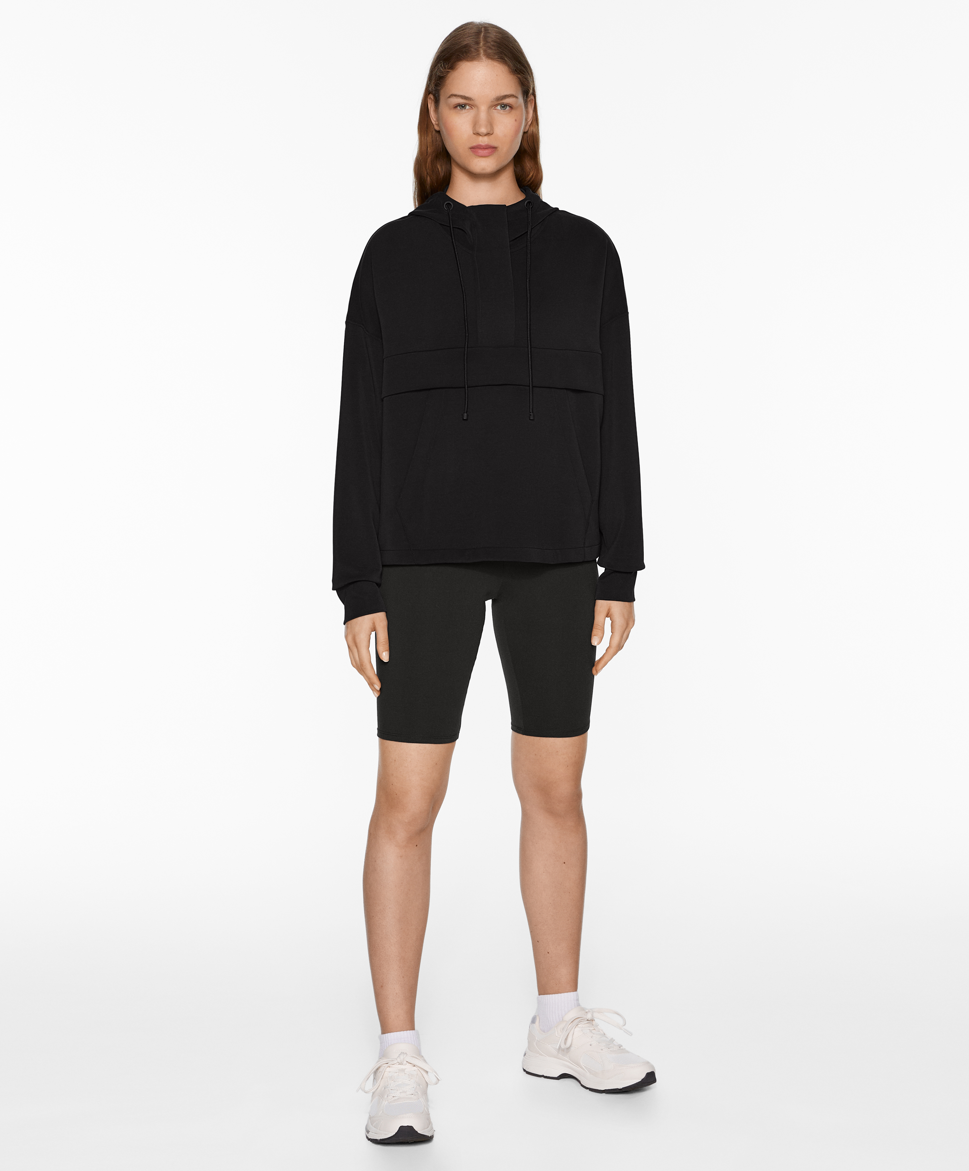Soft-touch sweatshirt with modal and zip