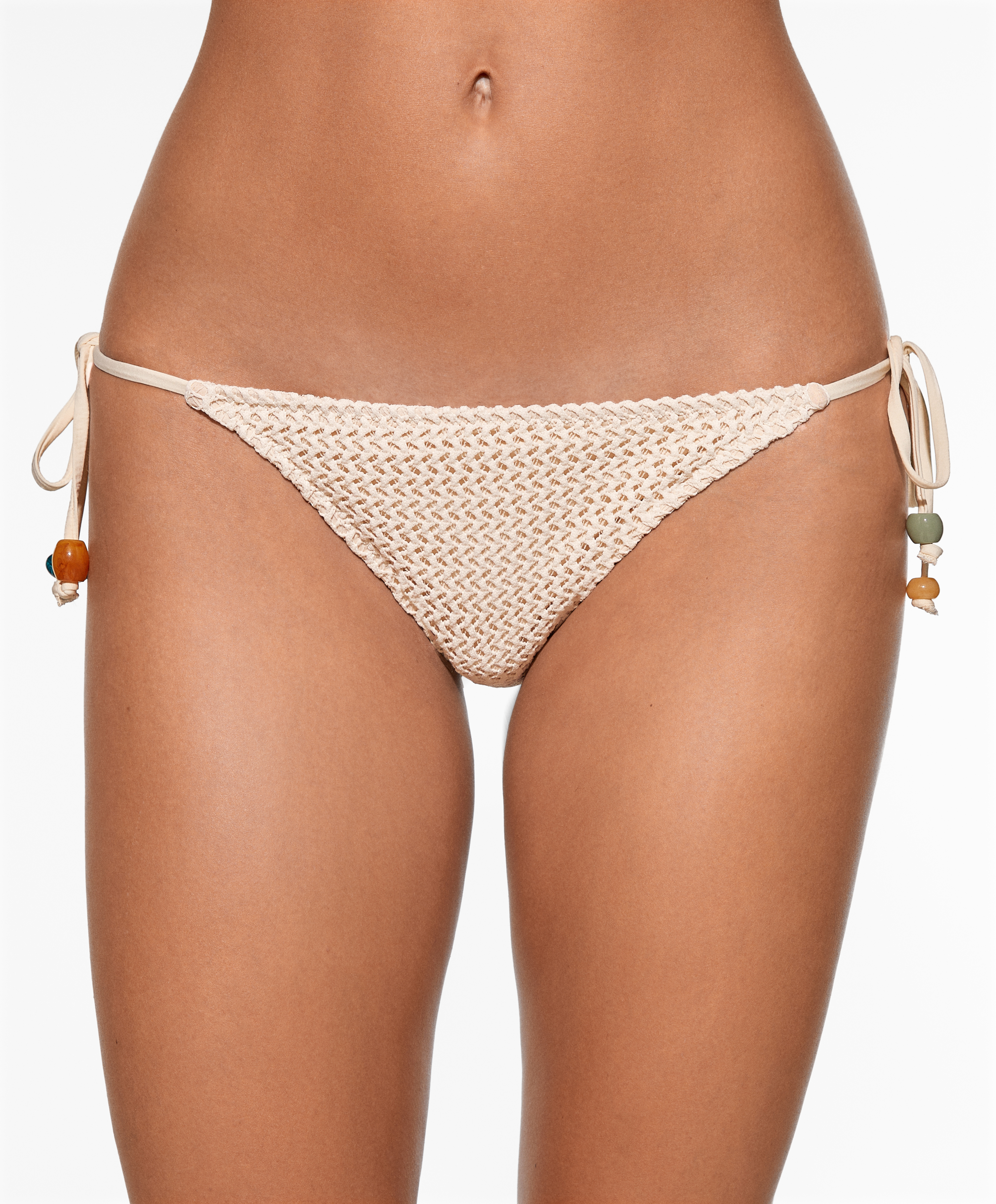 Medium-coverage crochet bikini briefs with ties