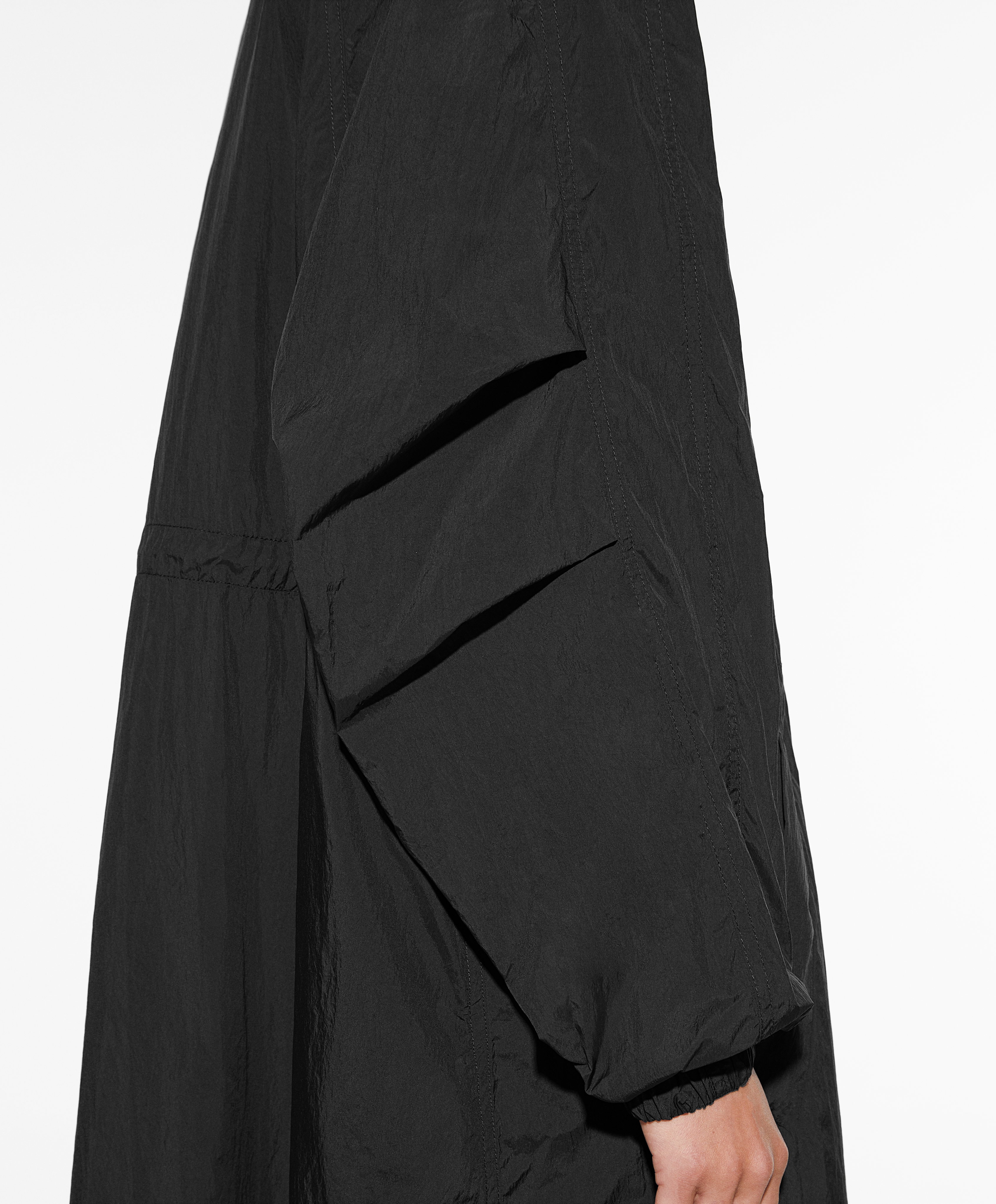 Water-repellent midi jacket