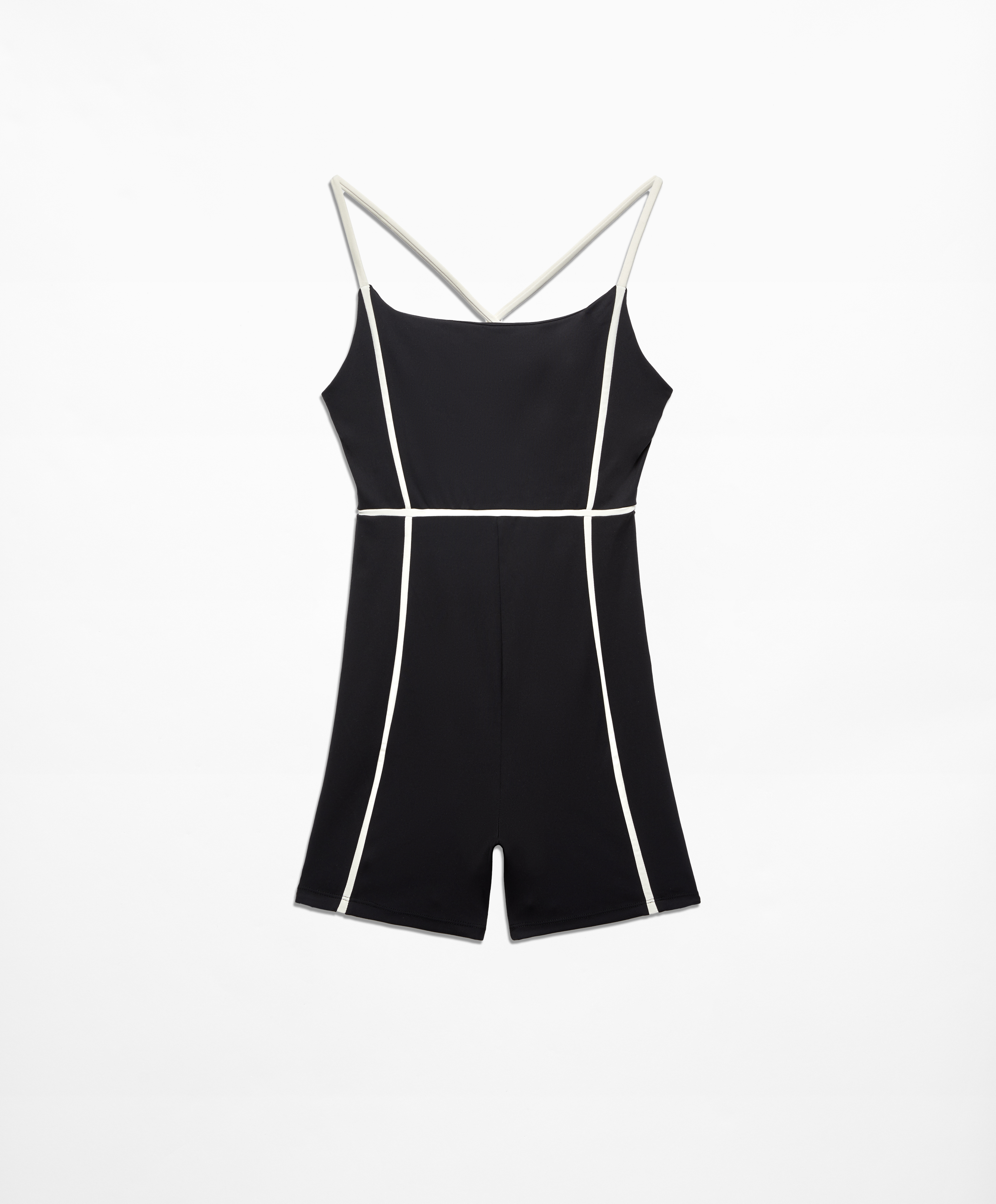 Comfortlux piping short jumpsuit