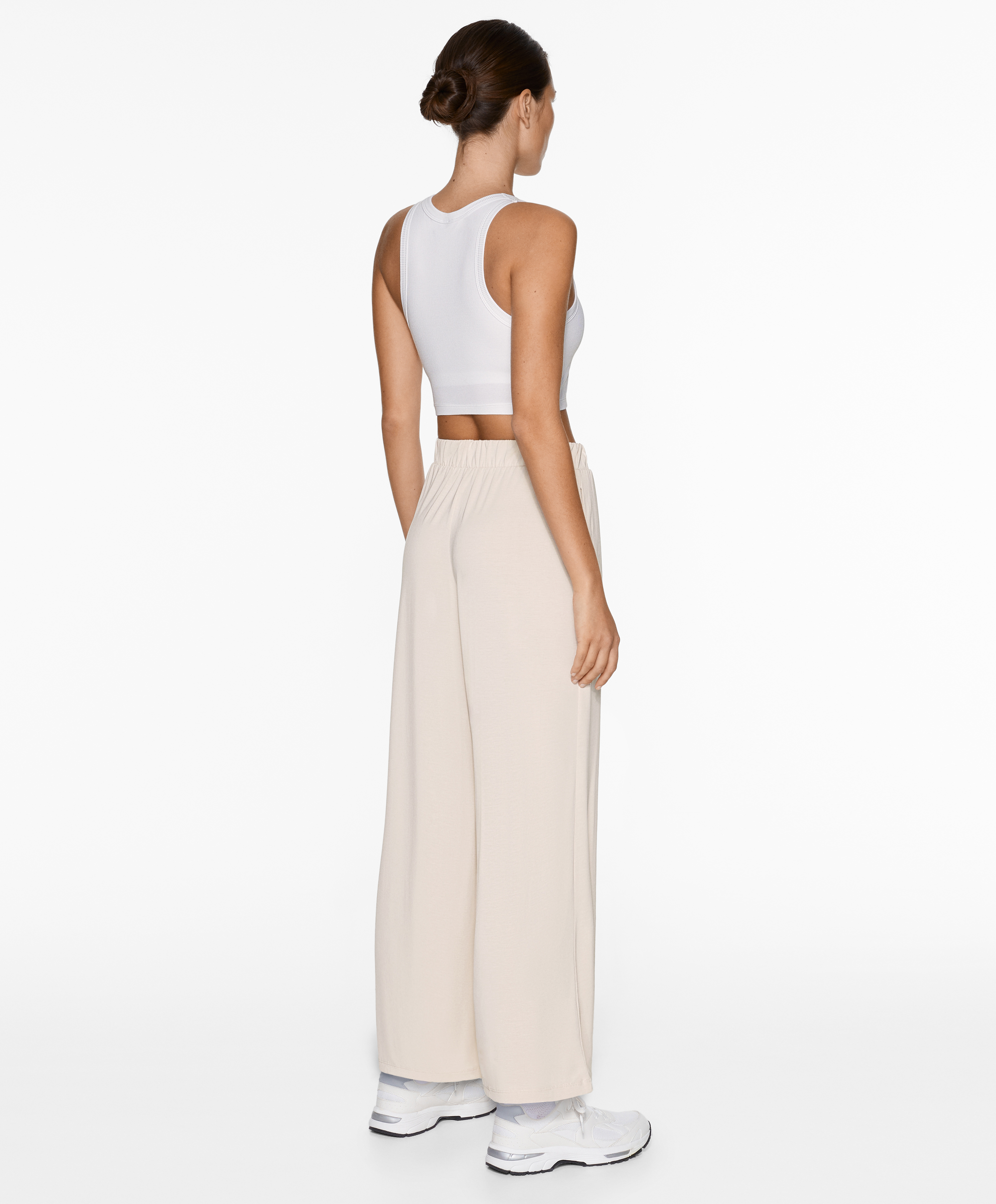 Modal blend crop trousers