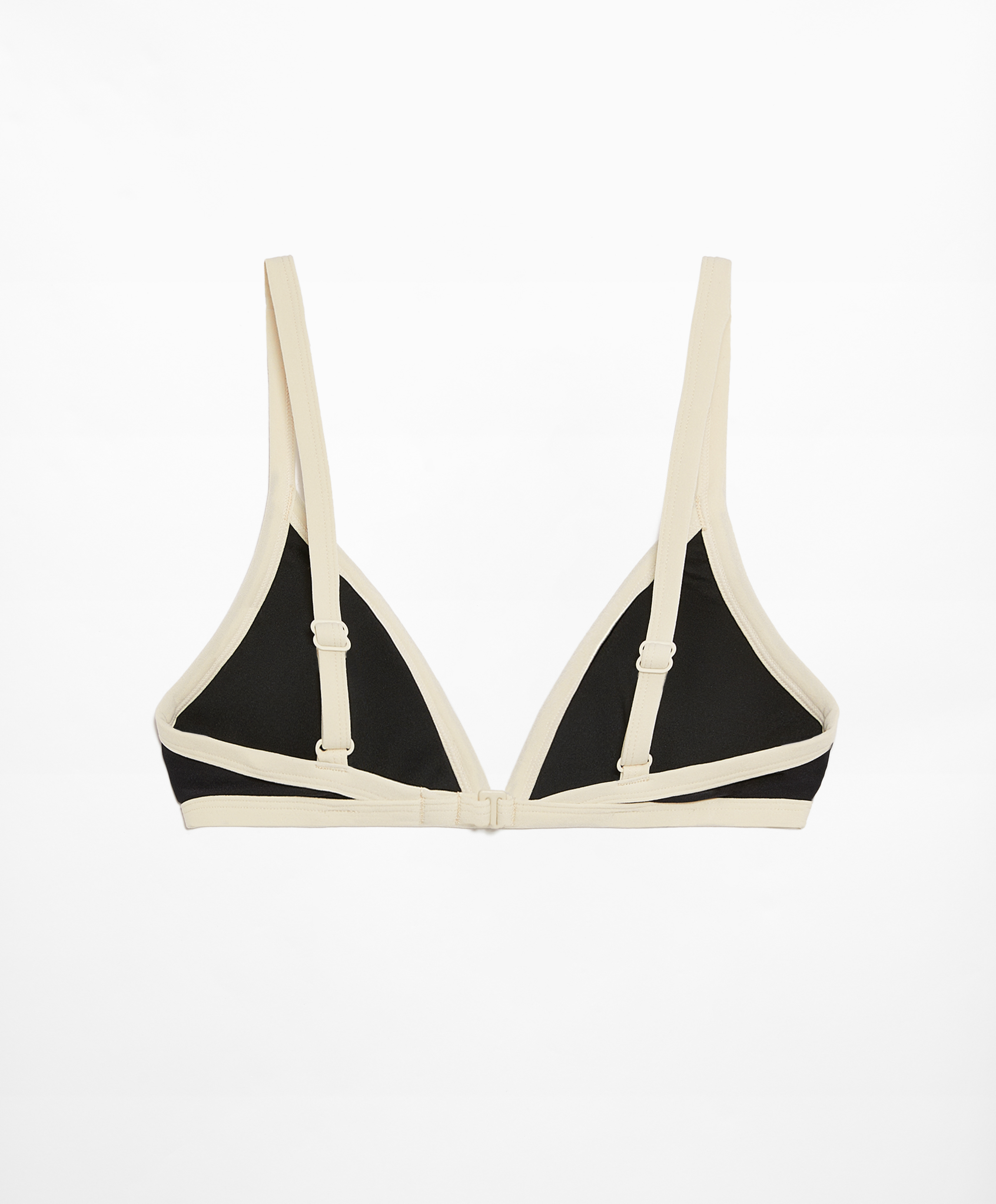 Contrast trim triangle bikini top