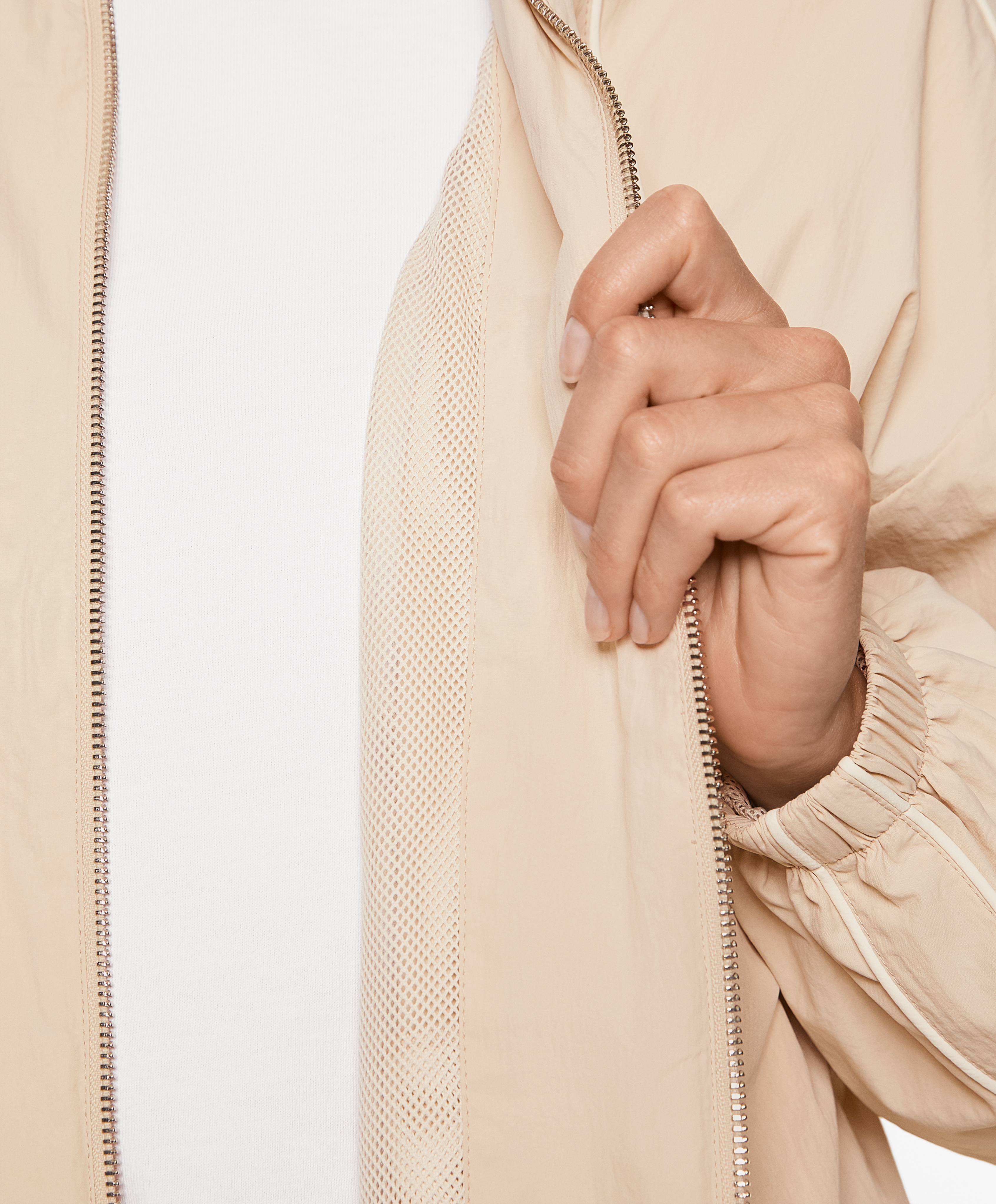 Water-repellent oversize jacket