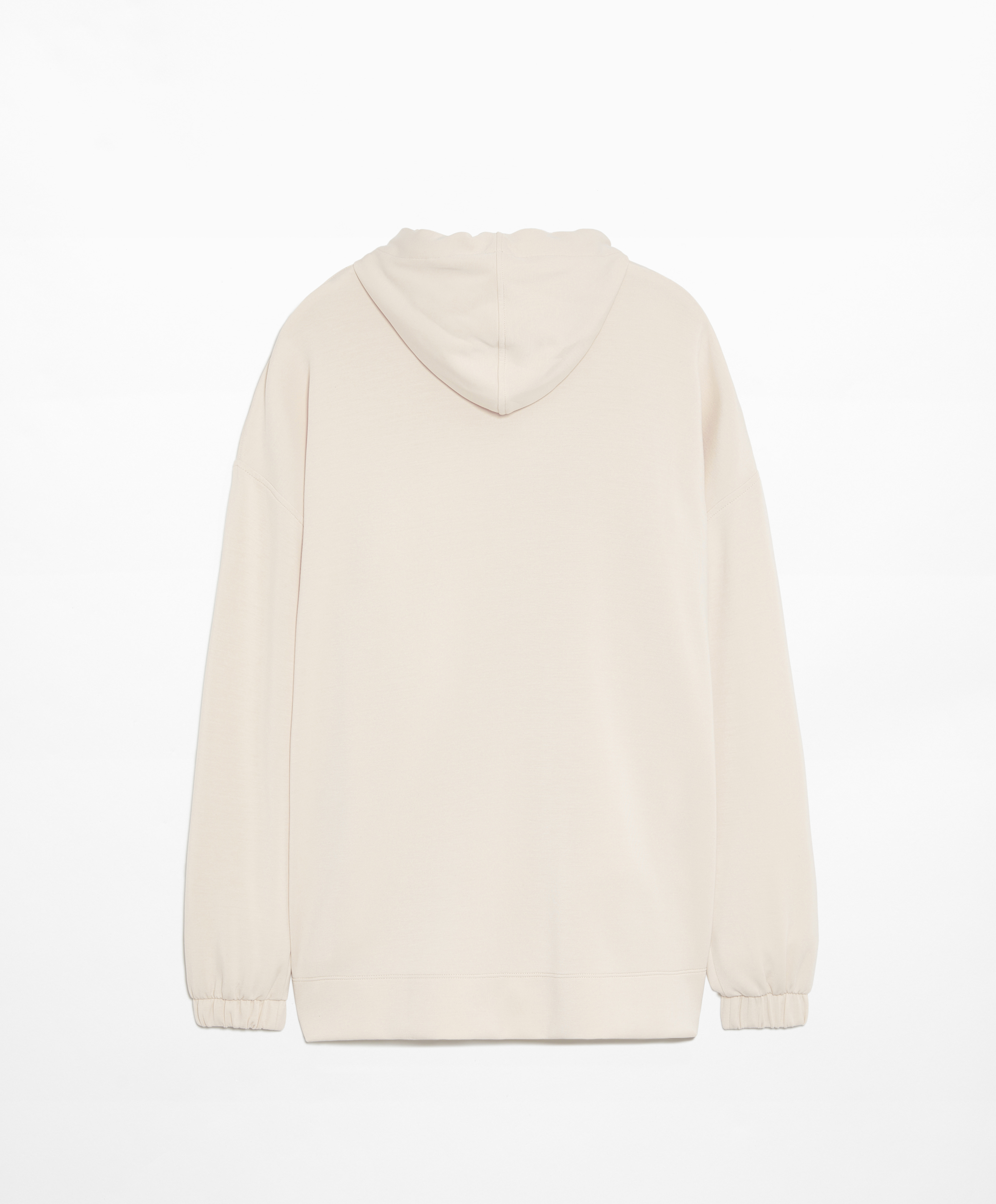 Oversize sweatshirt with soft-touch modal and zip
