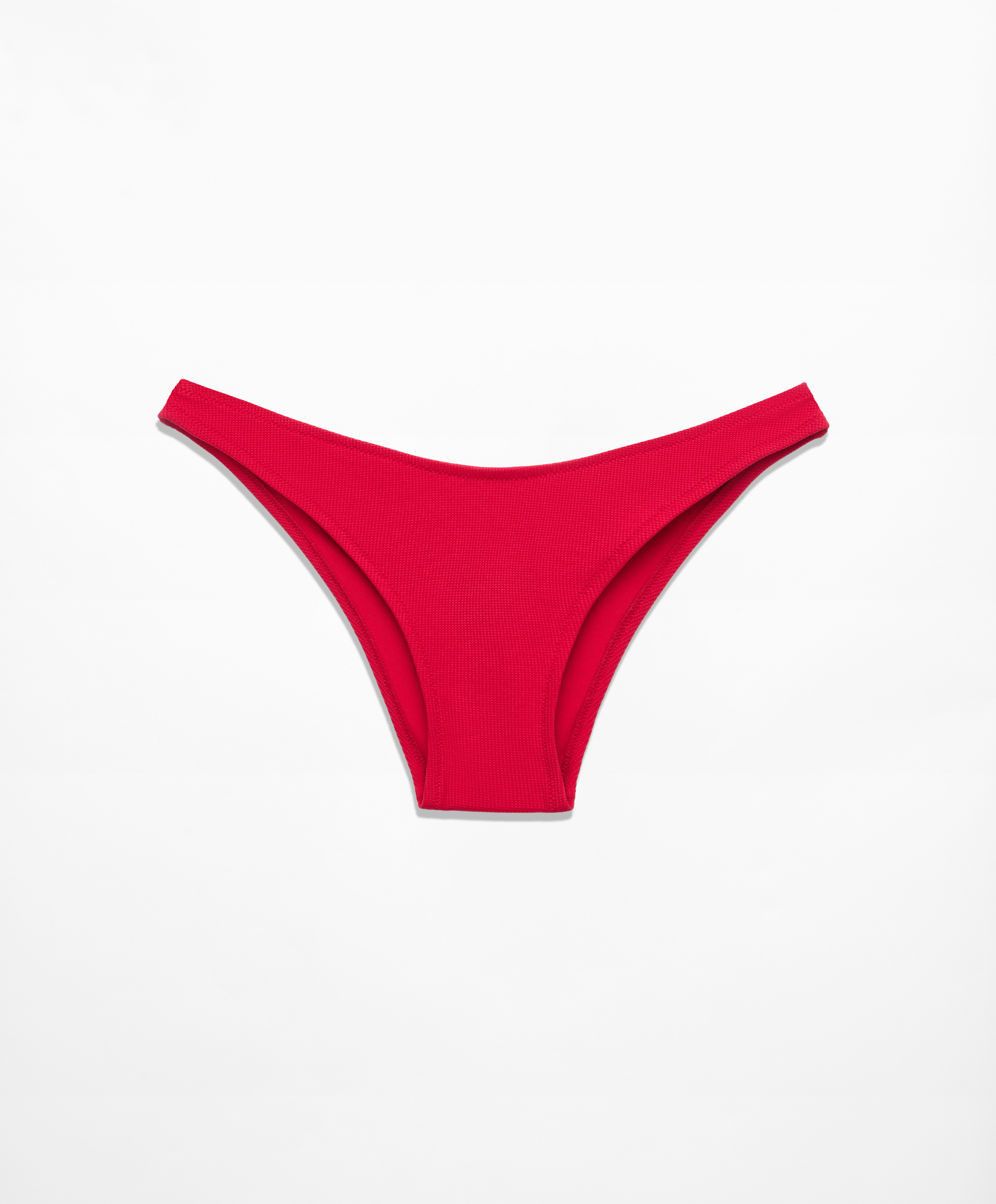 Piqué medium-coverage U-cut bikini briefs