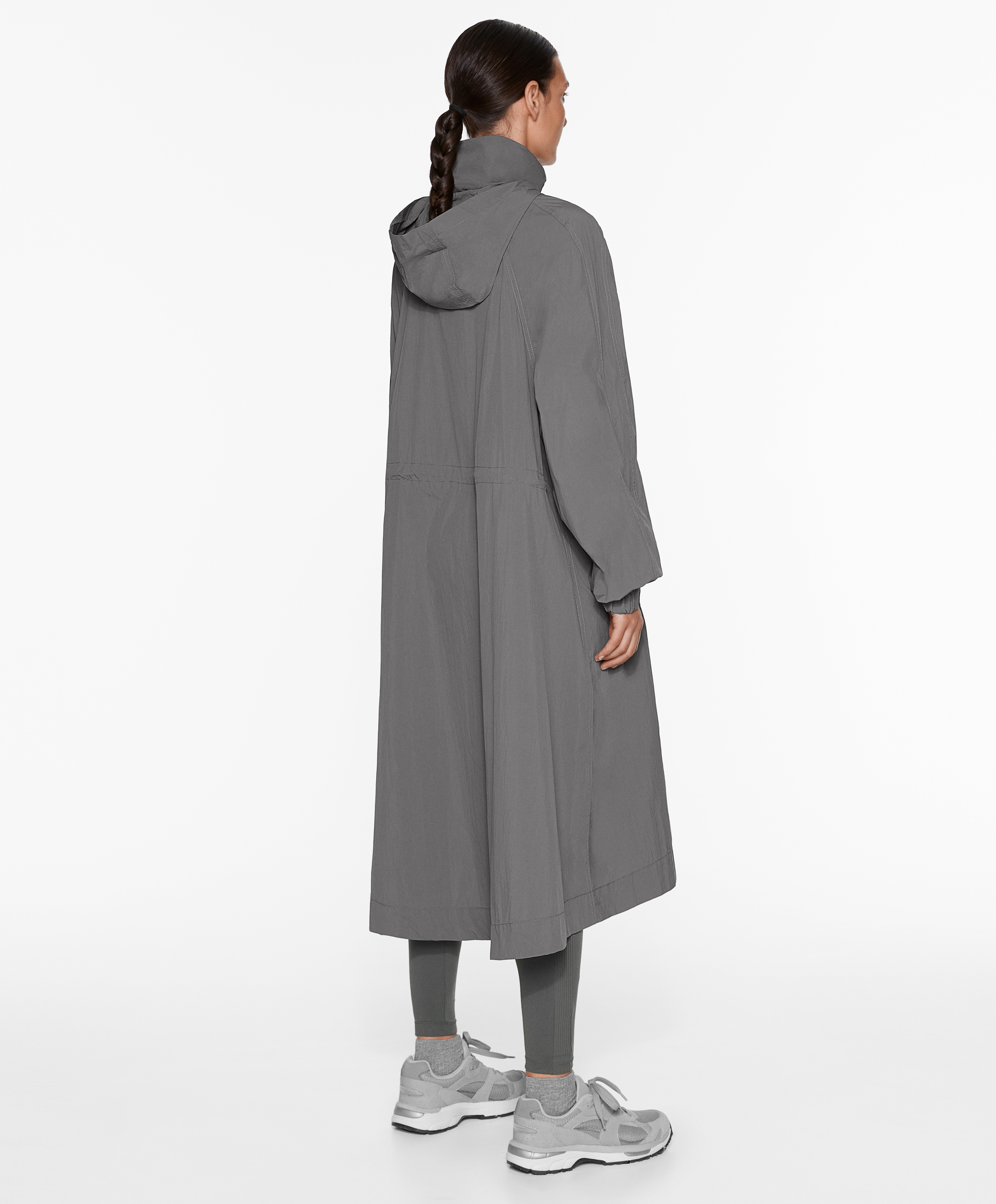 Water-repellent midi jacket