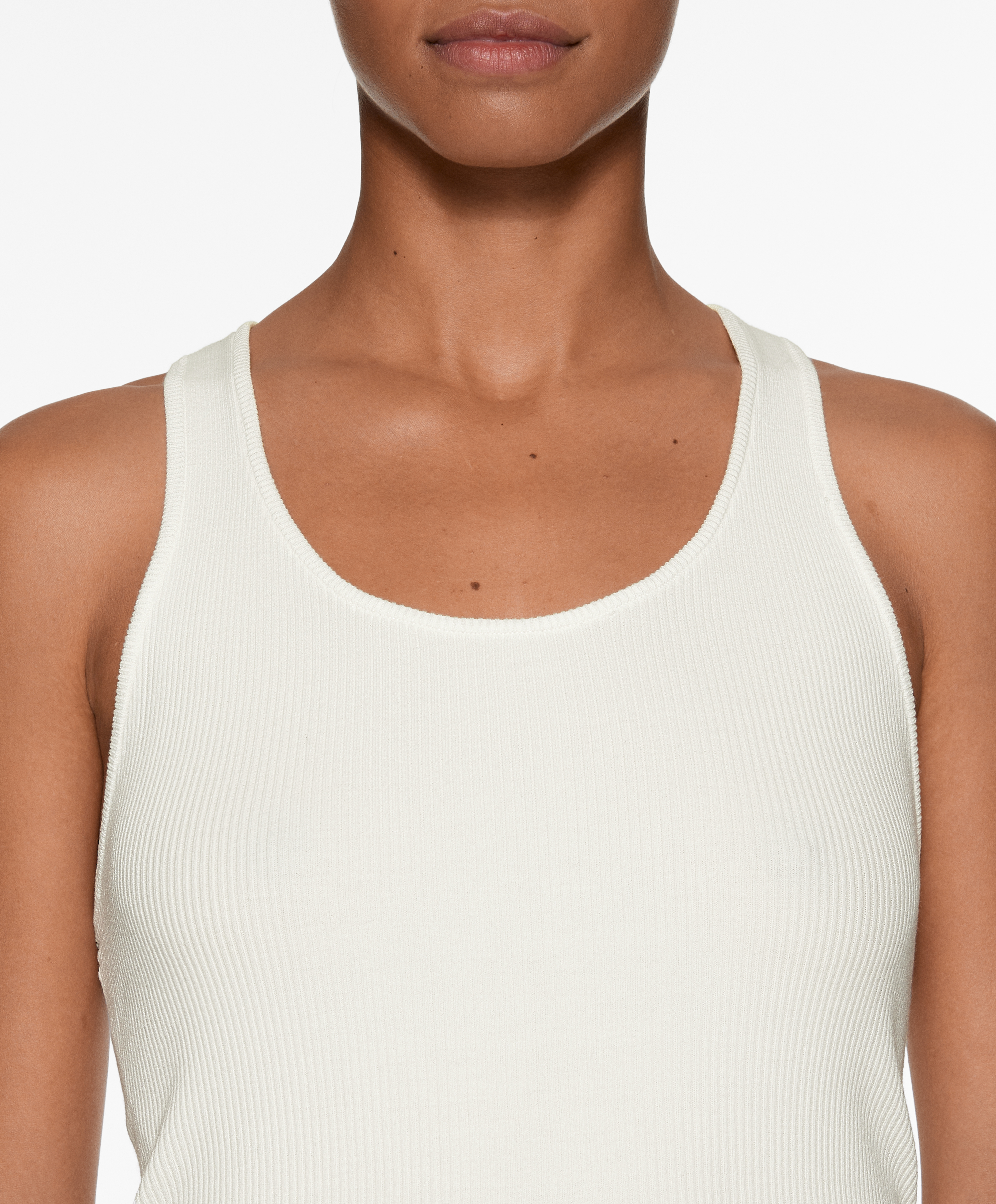 Knit sleeveless T-shirt