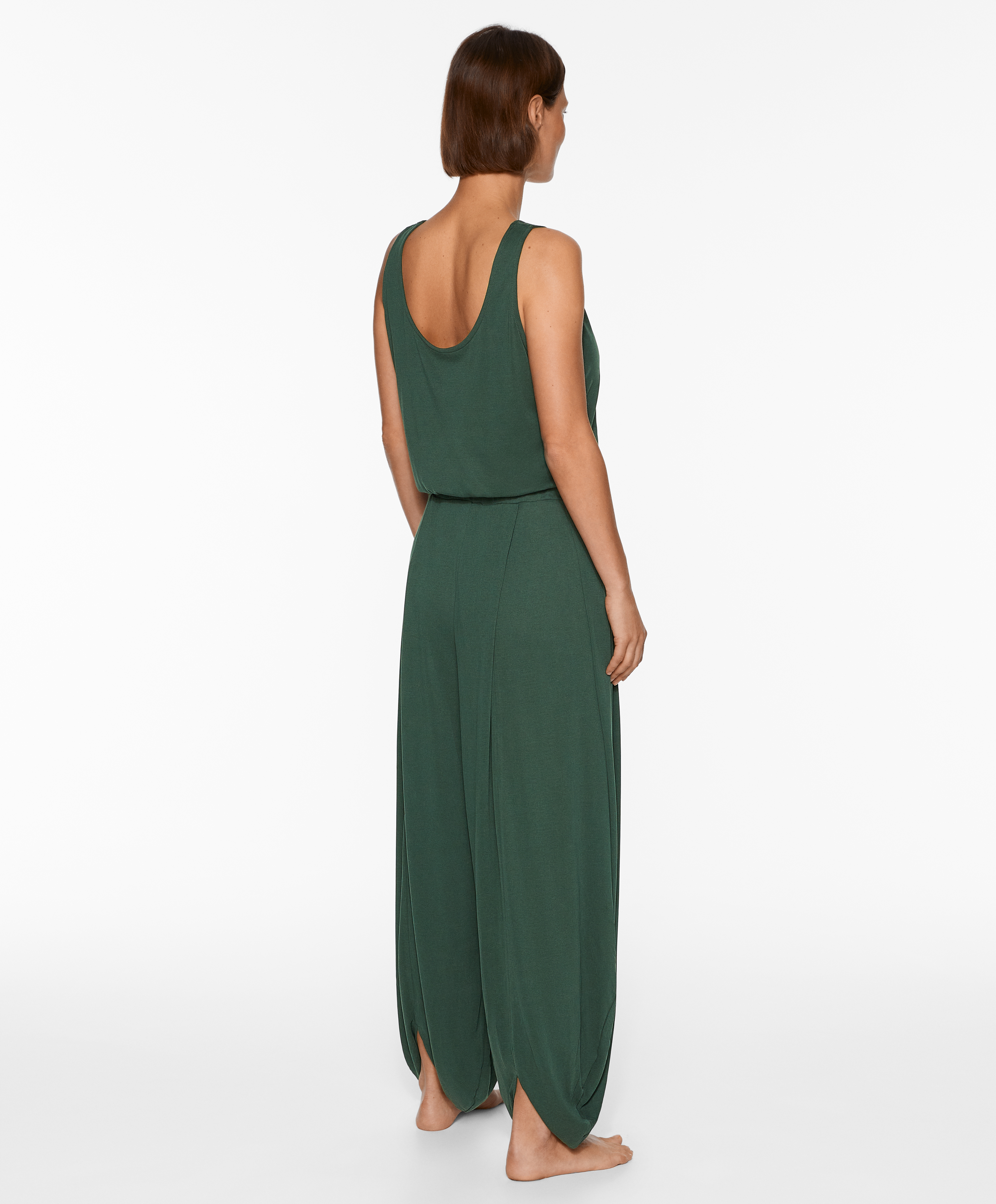 Modal blend long jumpsuit