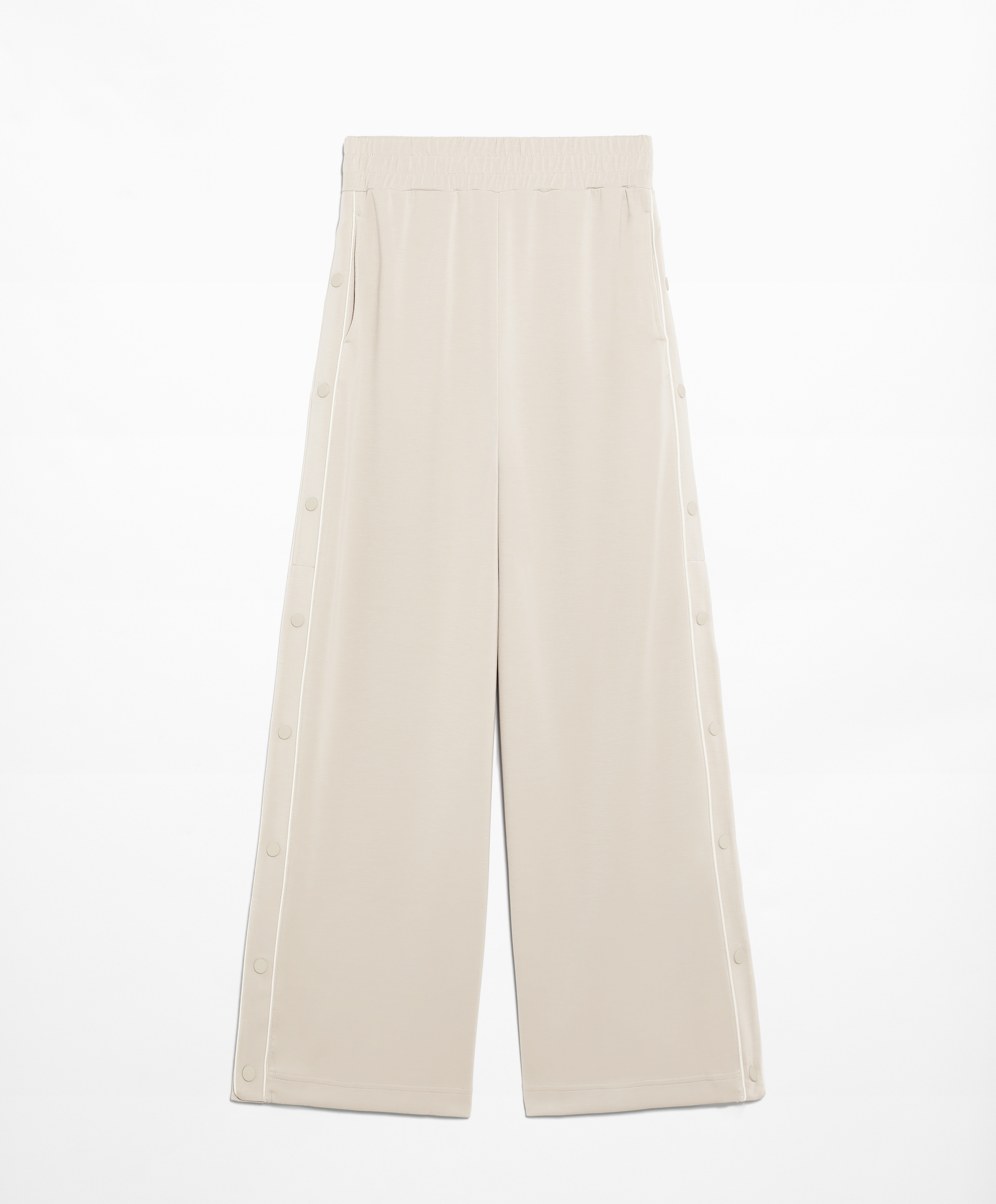 Soft-touch wide, straight-leg trousers with modal and buttons