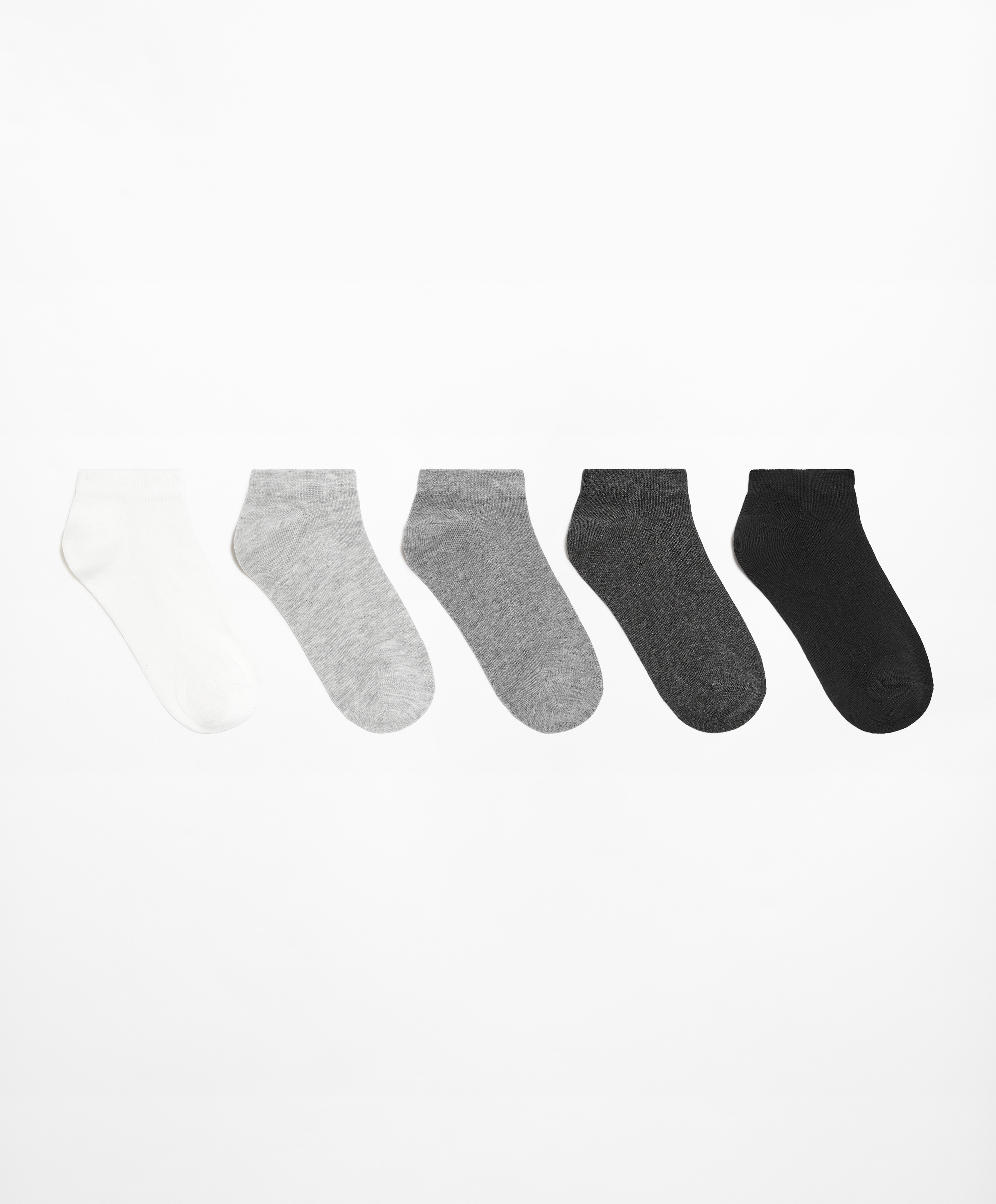 5 pairs of tab cotton blend sports sneaker socks