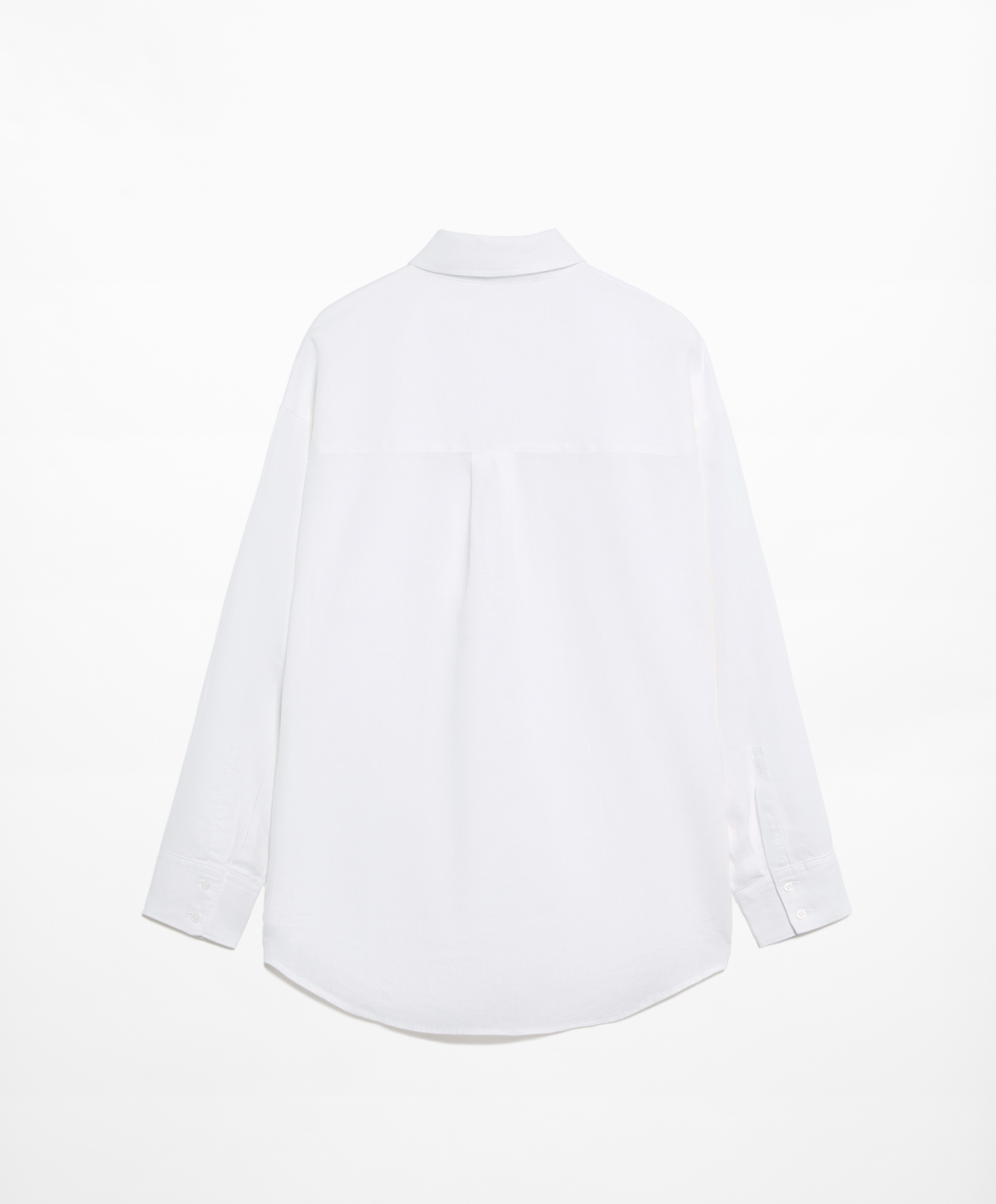 100% linen long-sleeved utility shirt