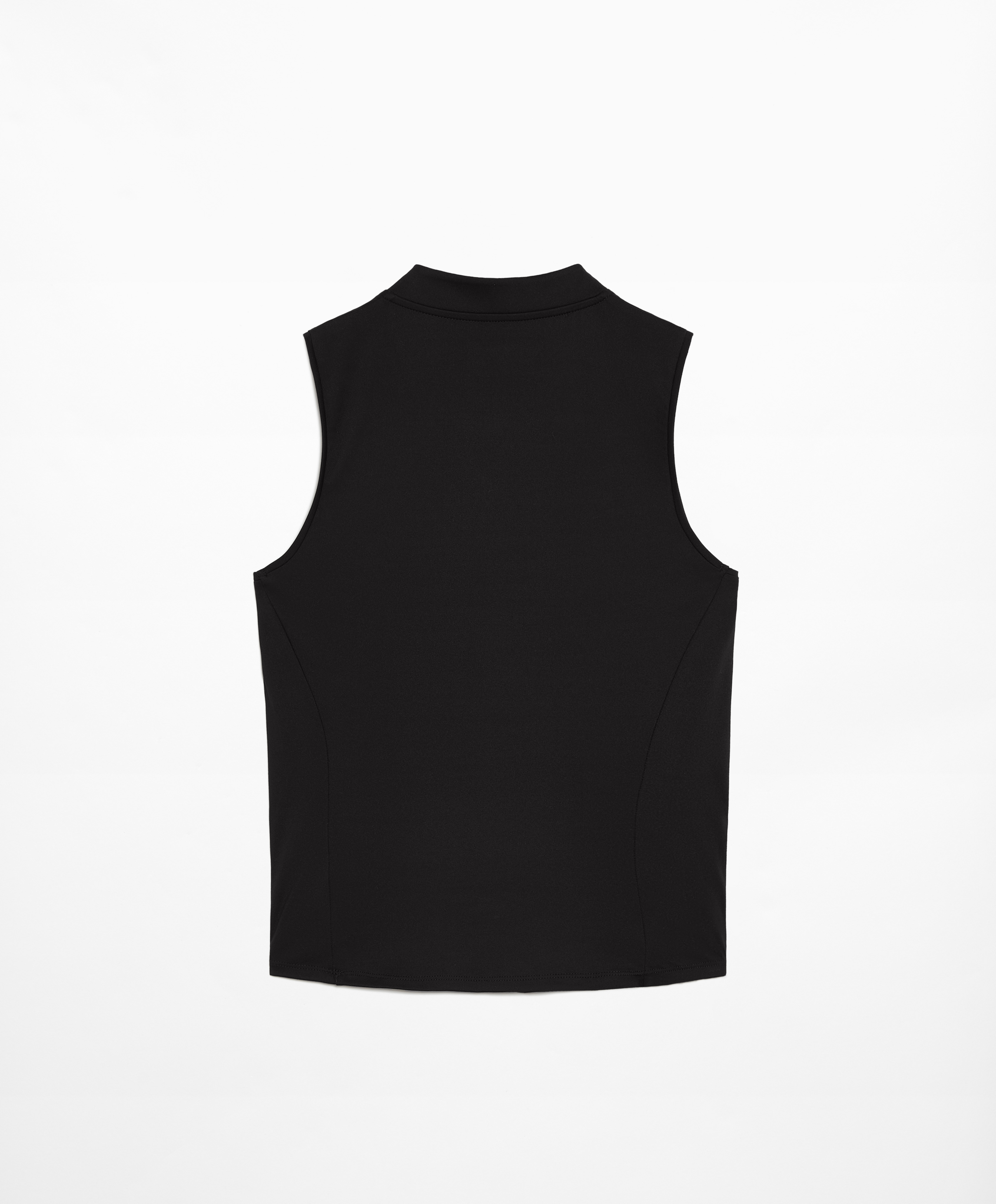 Sleeveless zip T-shirt