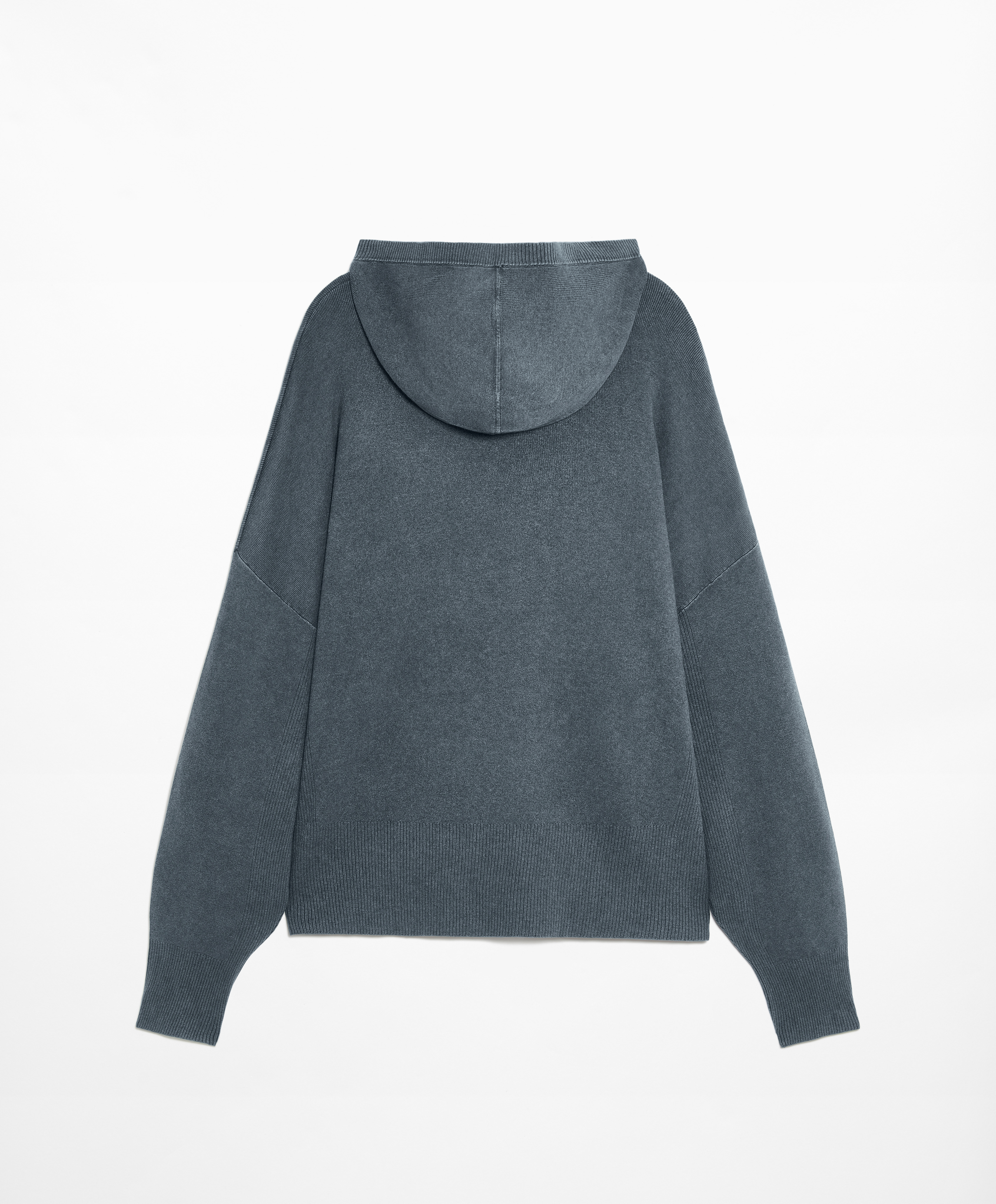 Hooded knit sweatshirt