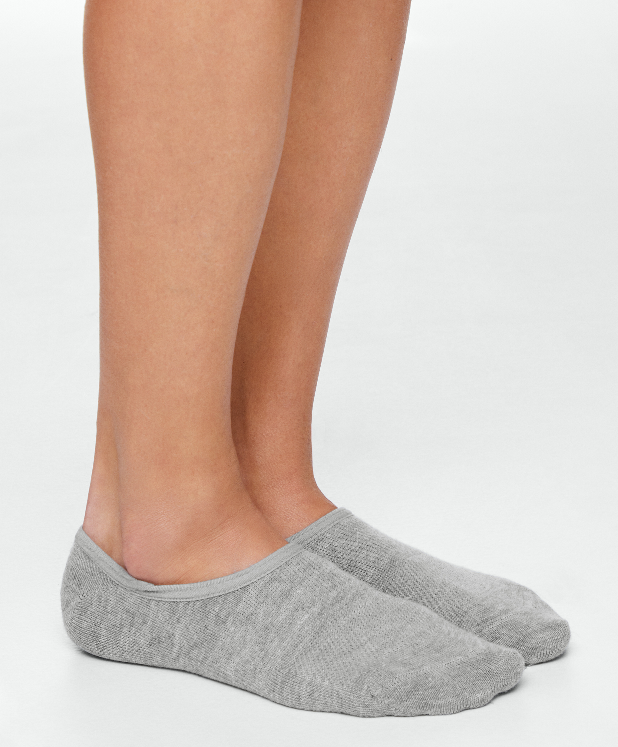 3 pairs of high-cut cotton blend invisible sports socks
