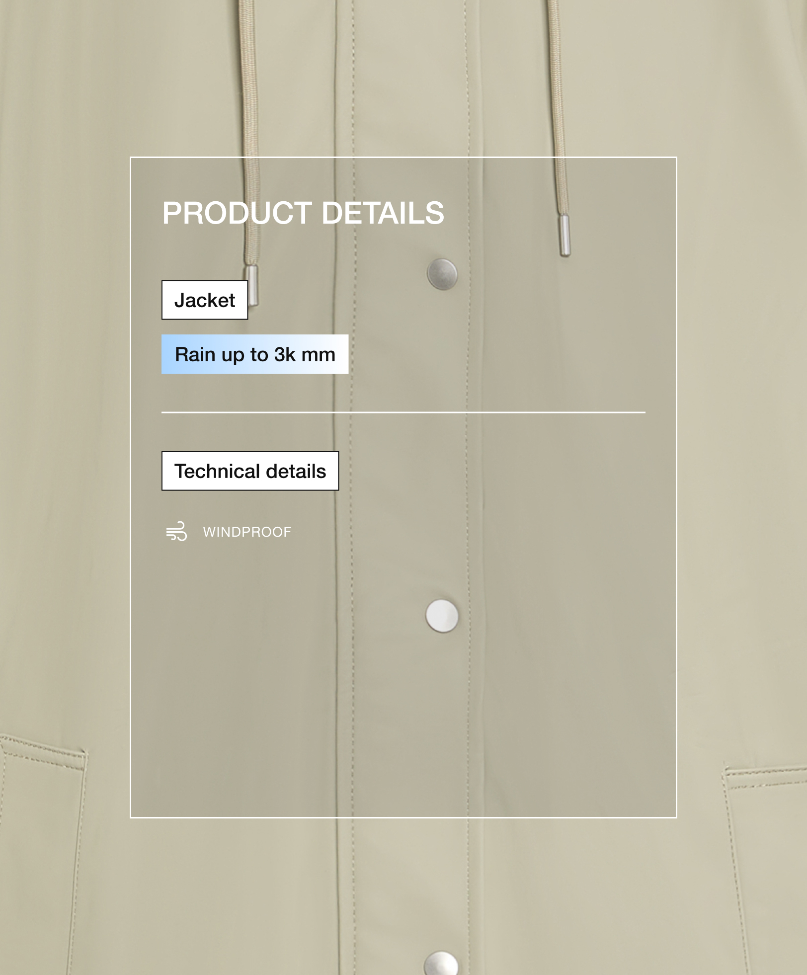 Lightweight 3k water-resistant jacket