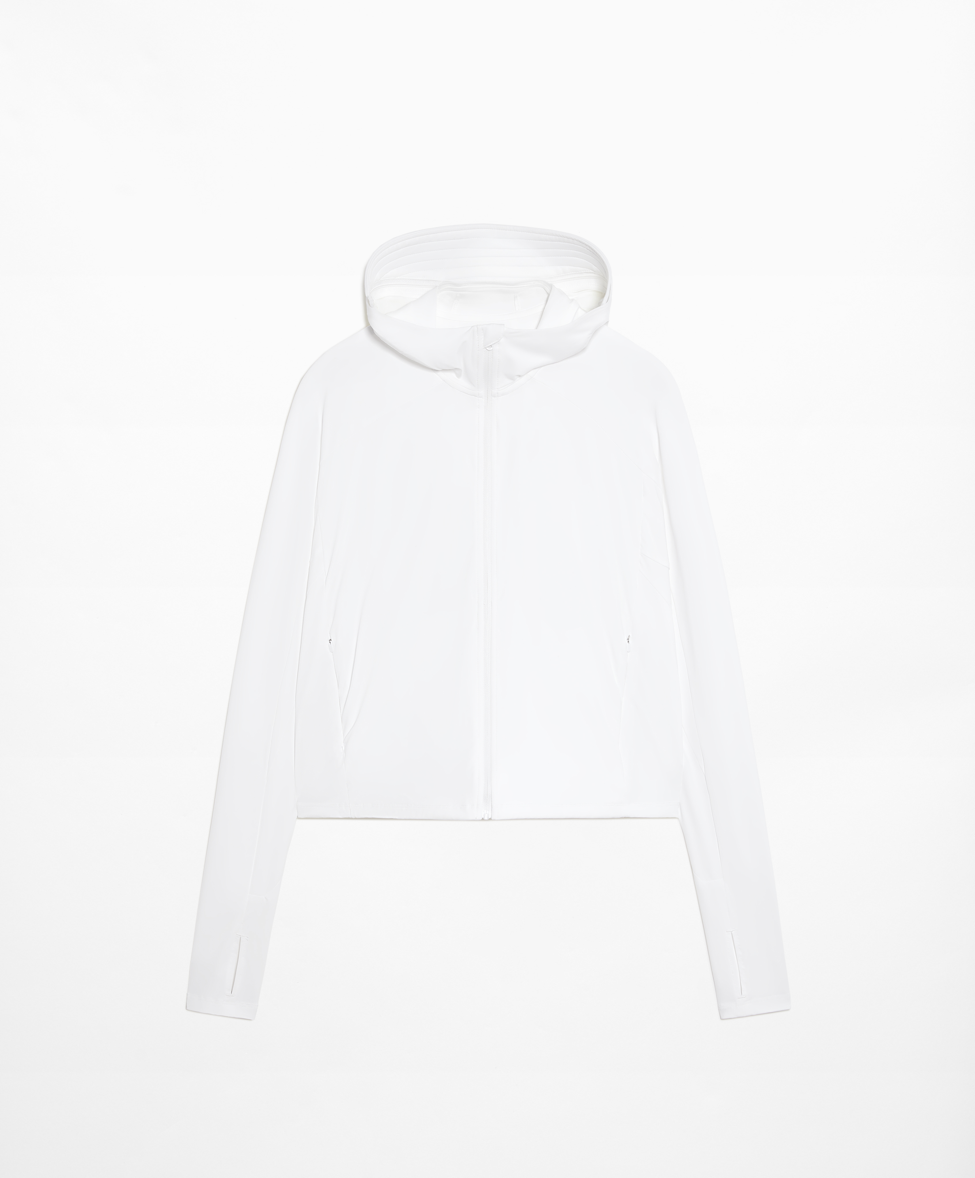 Cool-touch hooded technical jacket