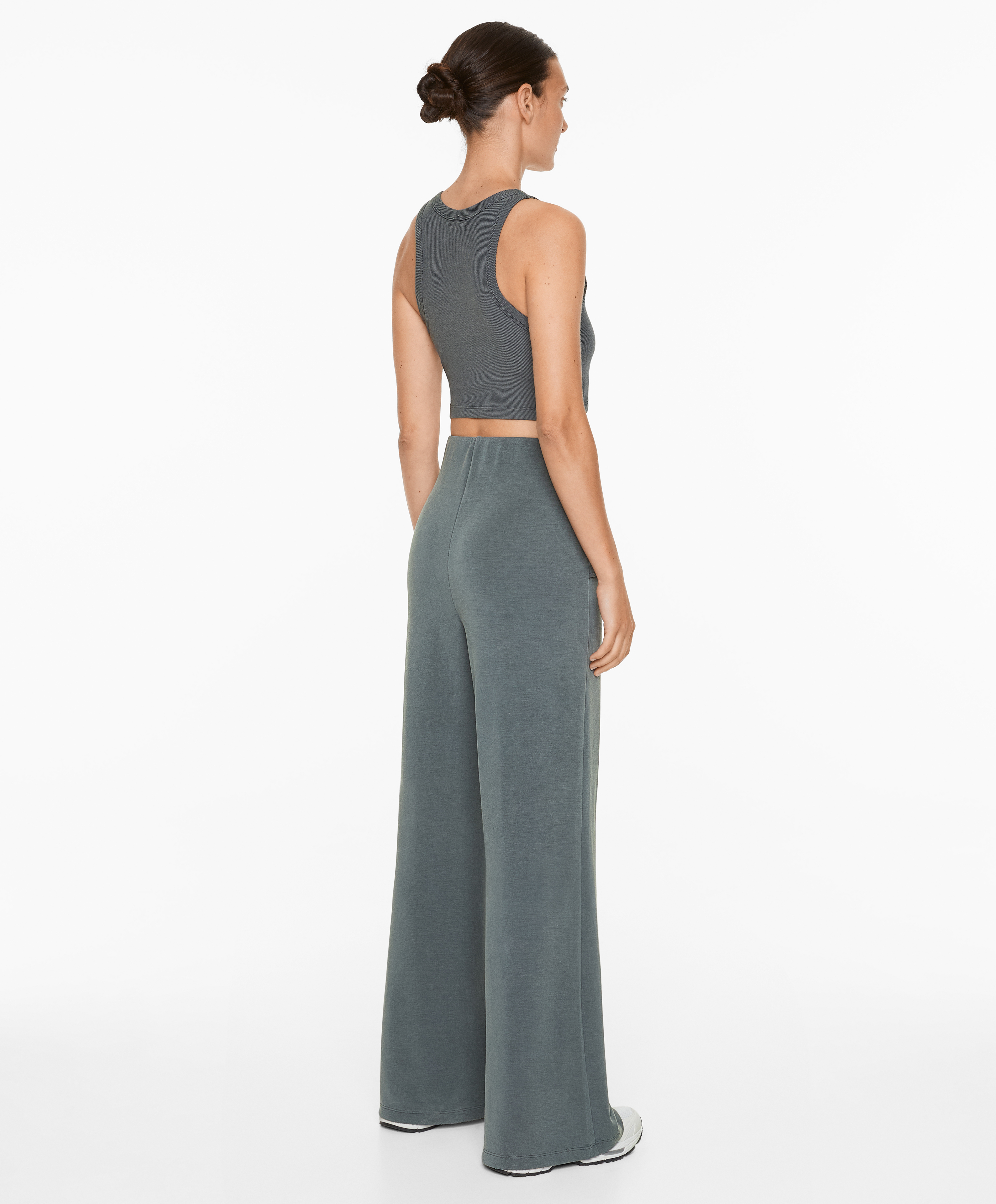 Flare trousers with modal