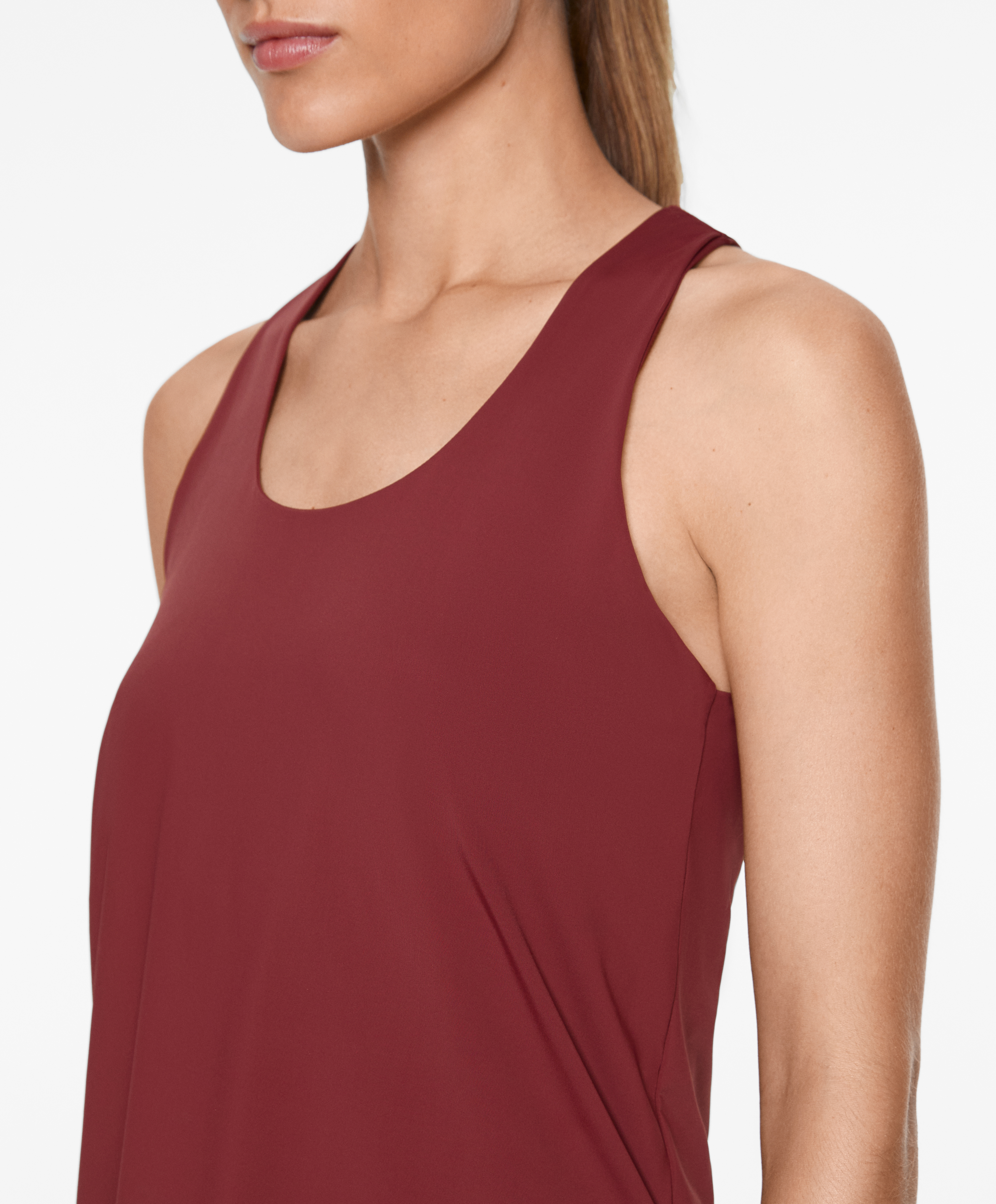 Wide-strap technical top