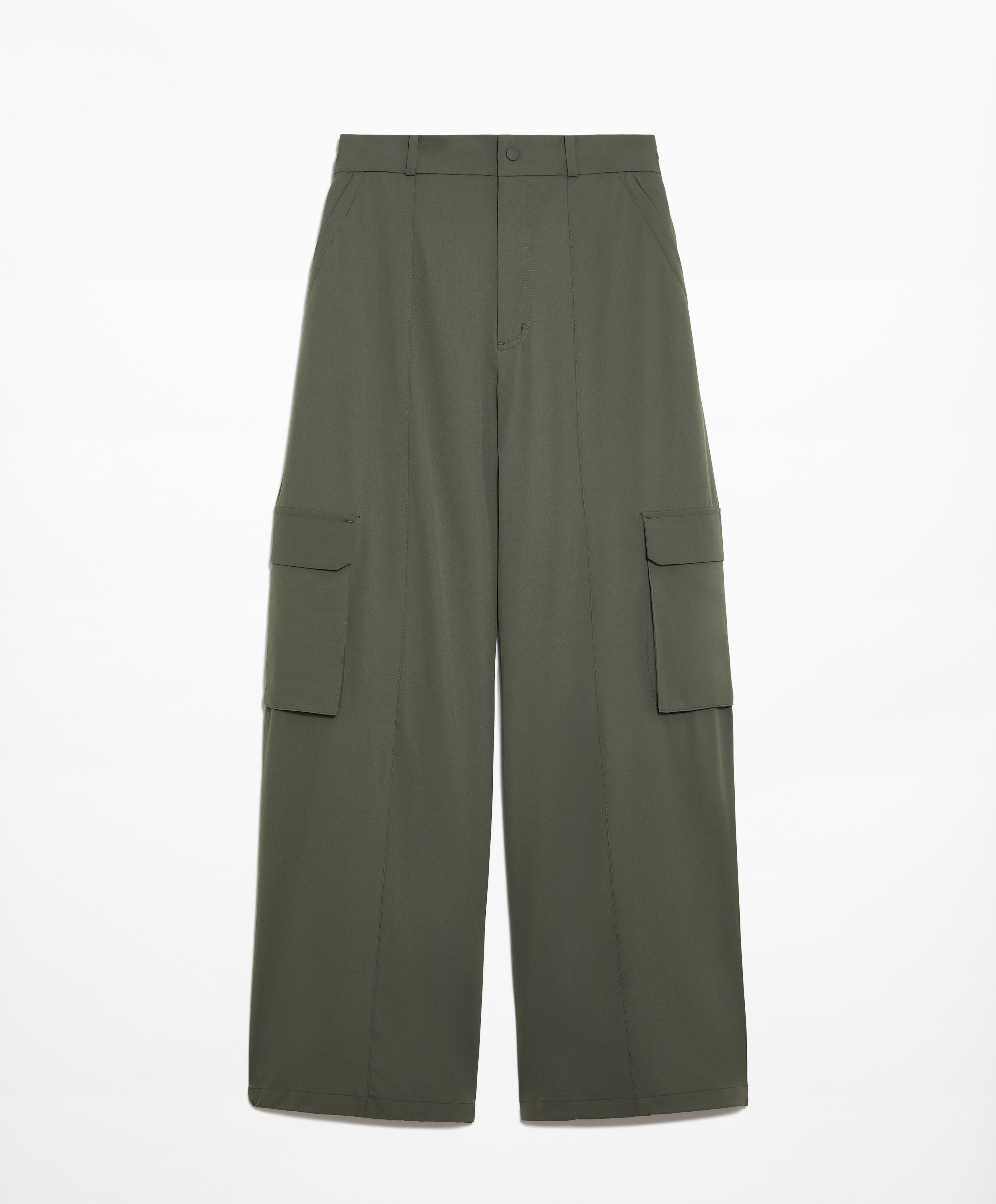 Wide-leg cargo trousers