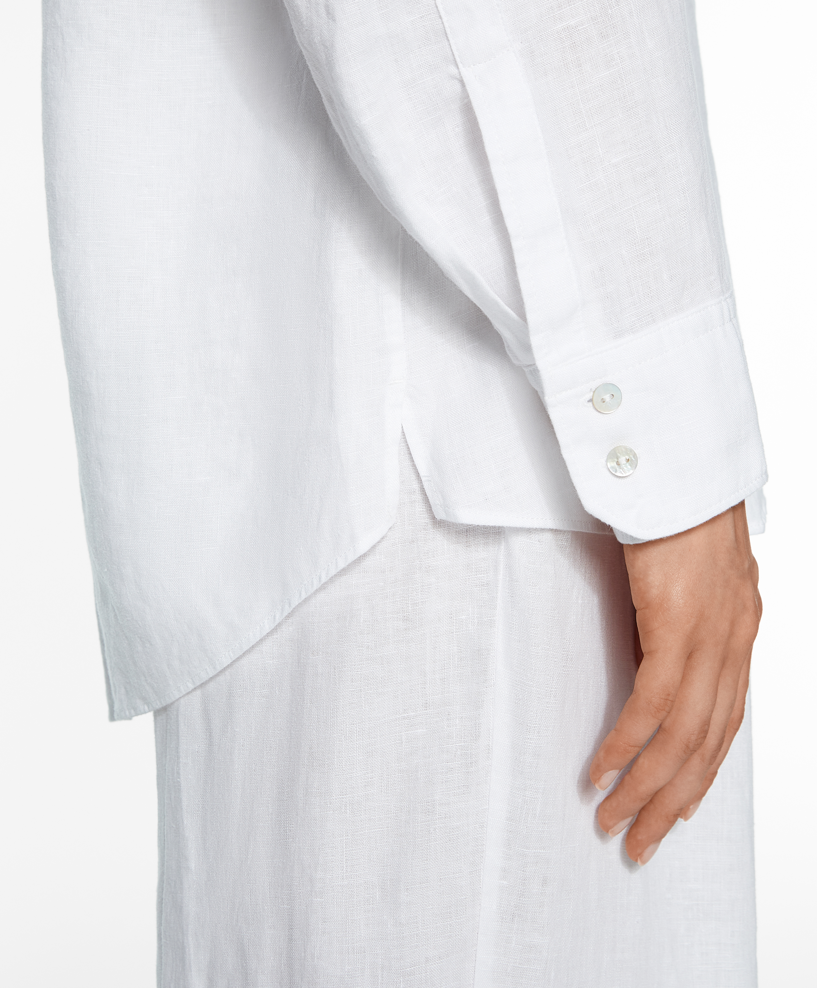 100% linen long-sleeved shirt