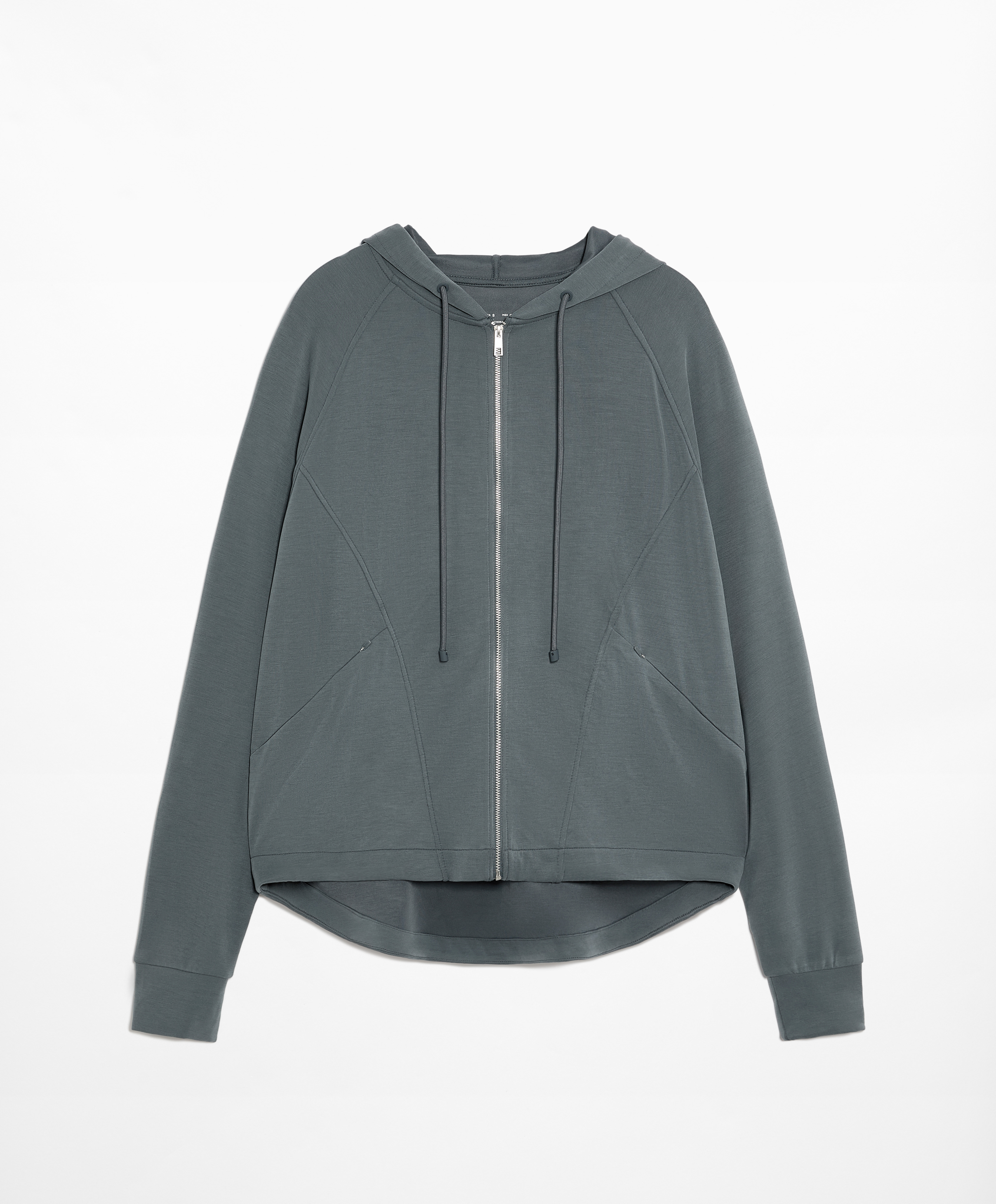 Knit hooded jacket with modal