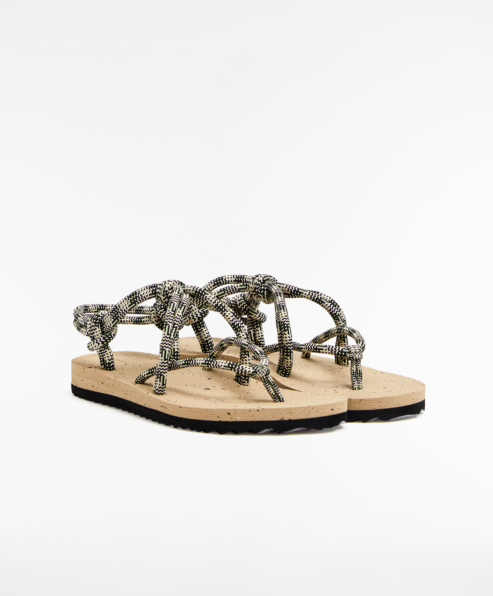 Knotted rope sandals