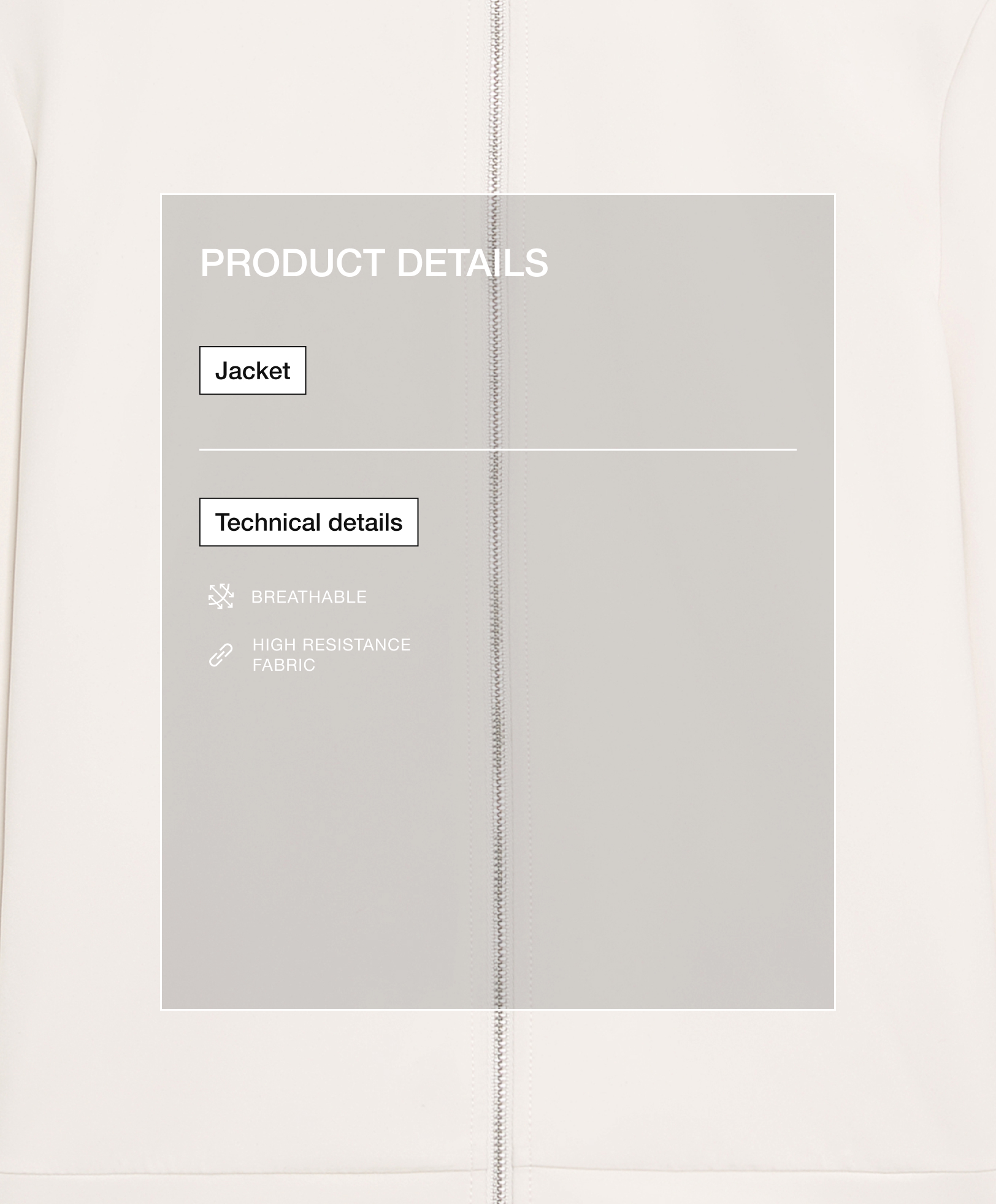 Neoprene-effect block technical jacket