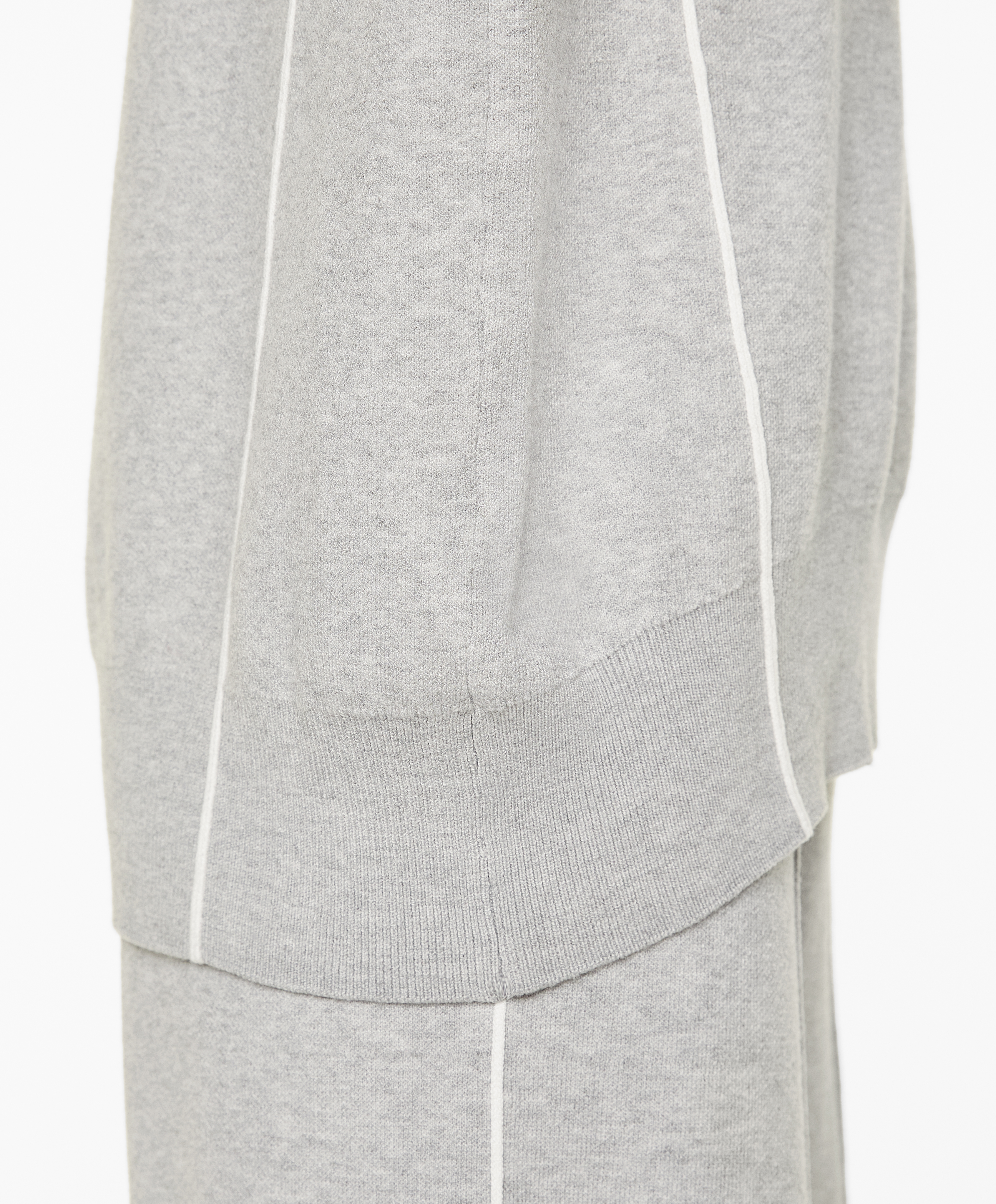 Side piping knit jumper