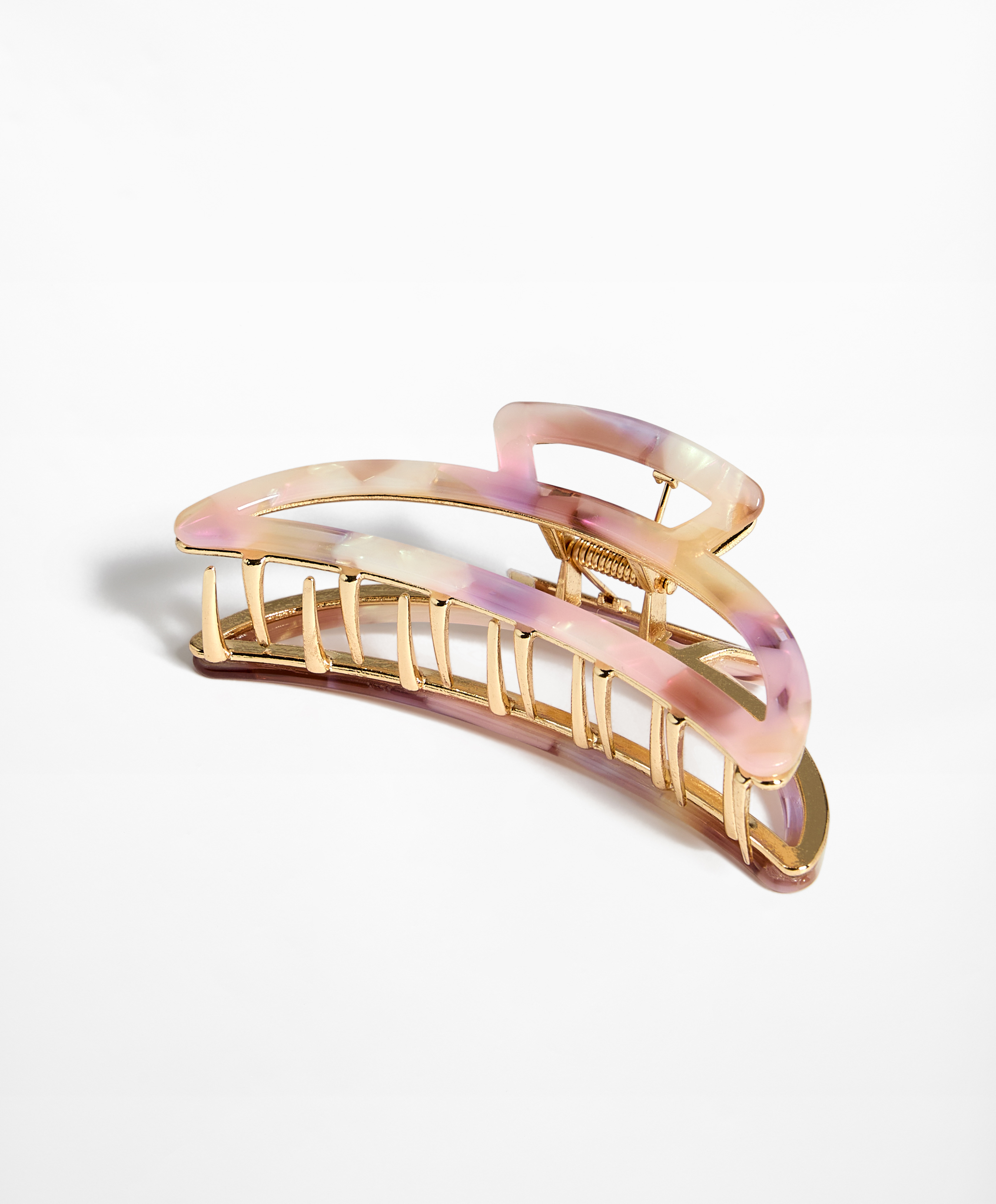 Large metallic hair clip