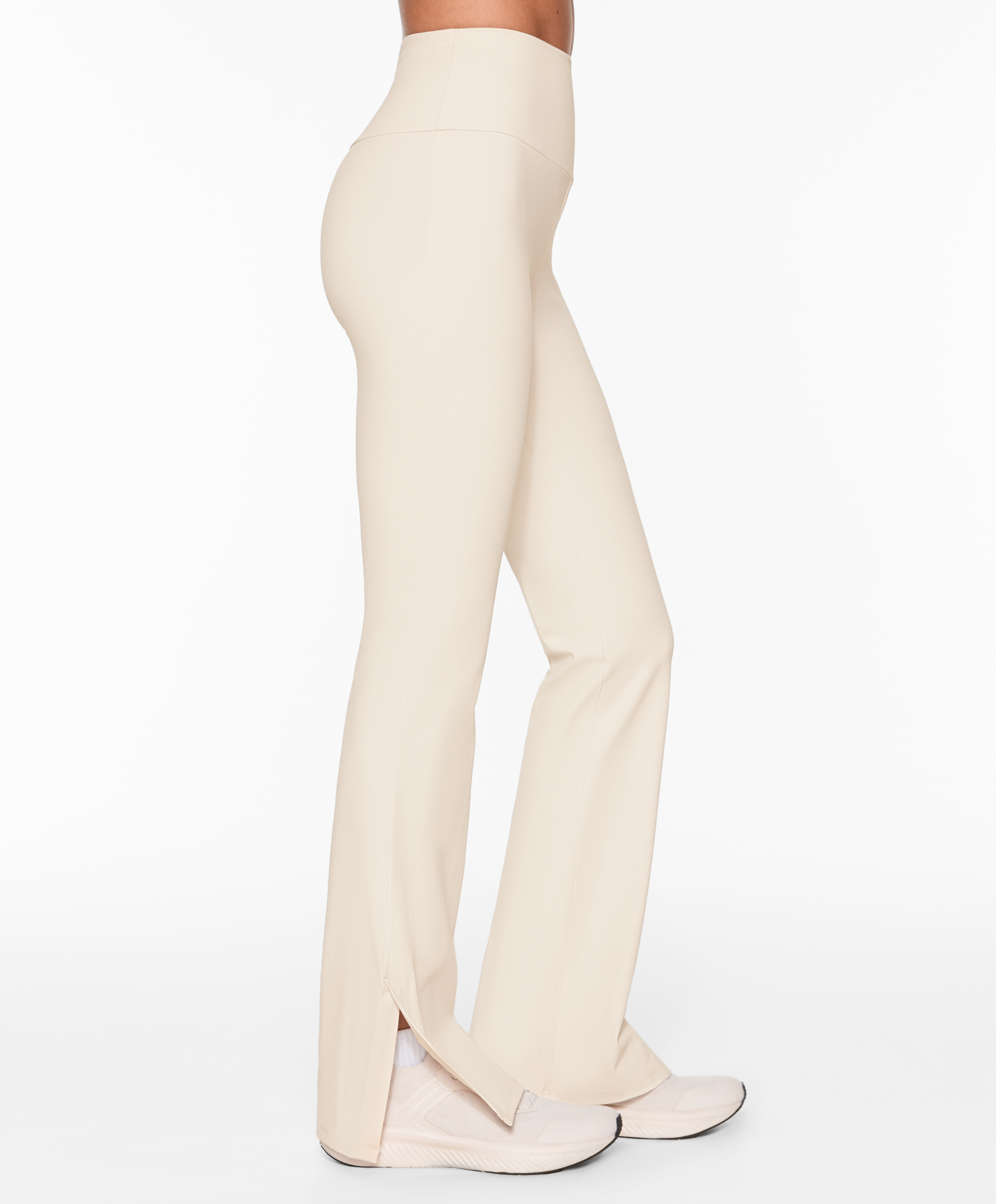 Comfortlux slit flare trousers