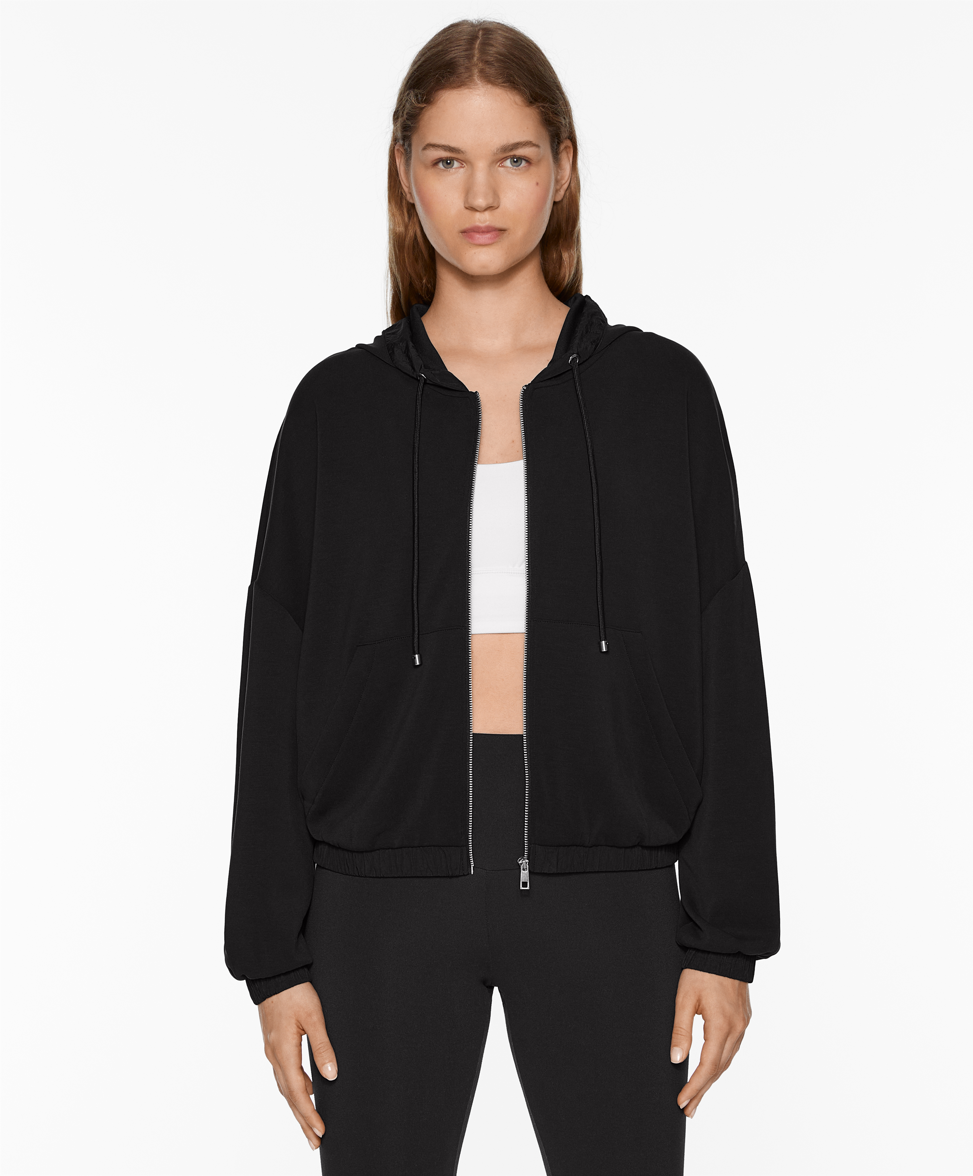 Zip-through modal jacket