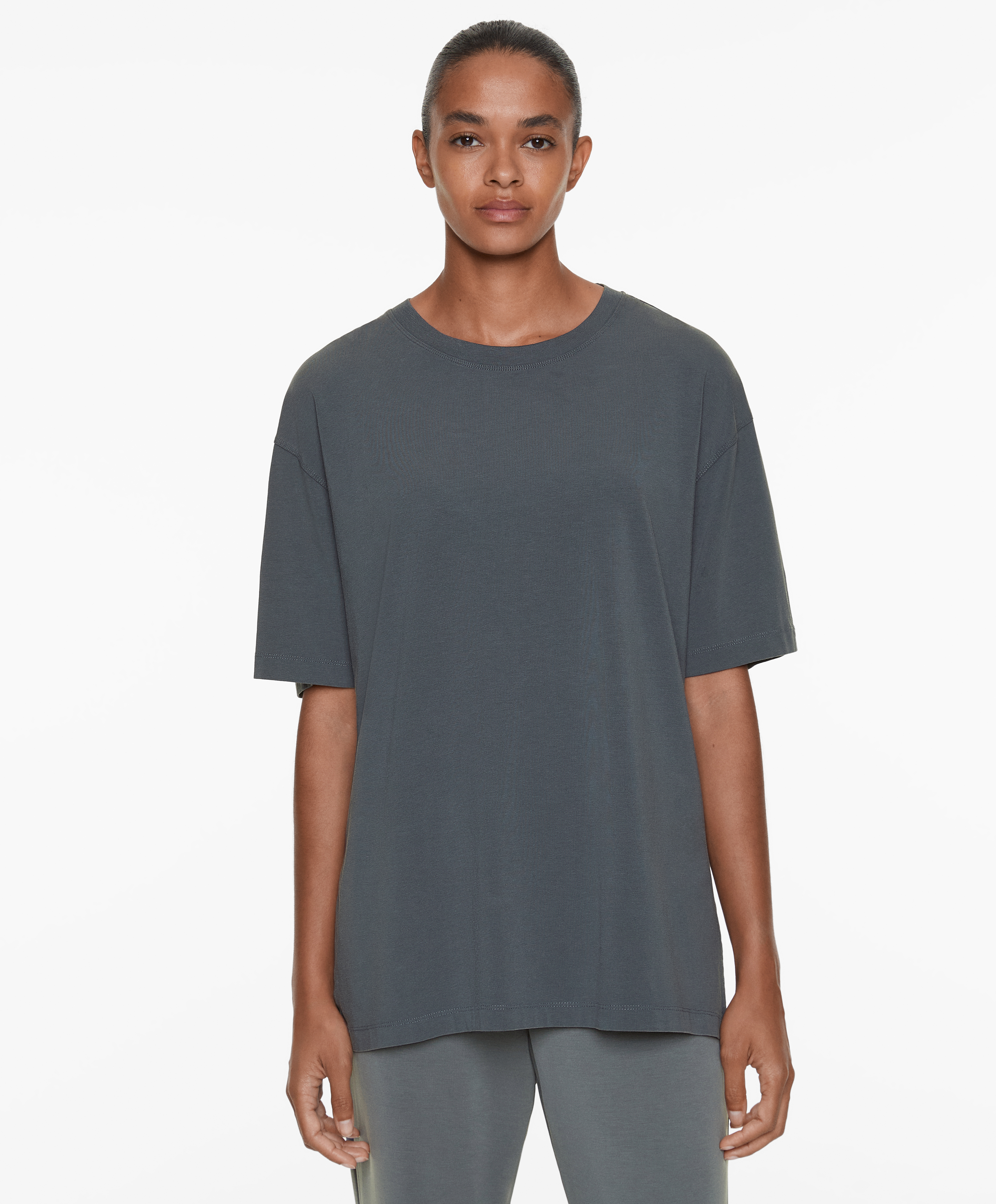 Short sleeve cotton blend T-shirt