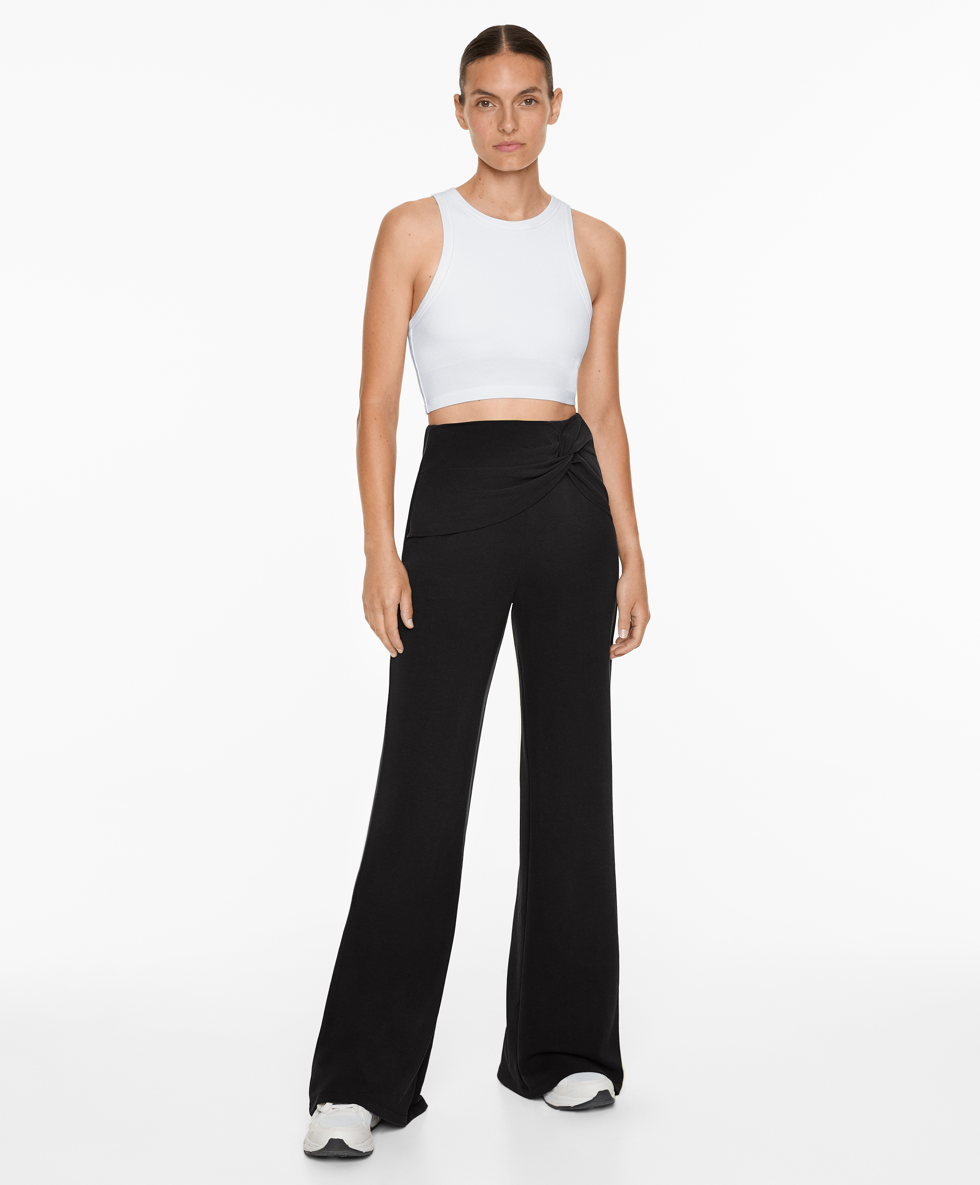 Flare trousers with modal
