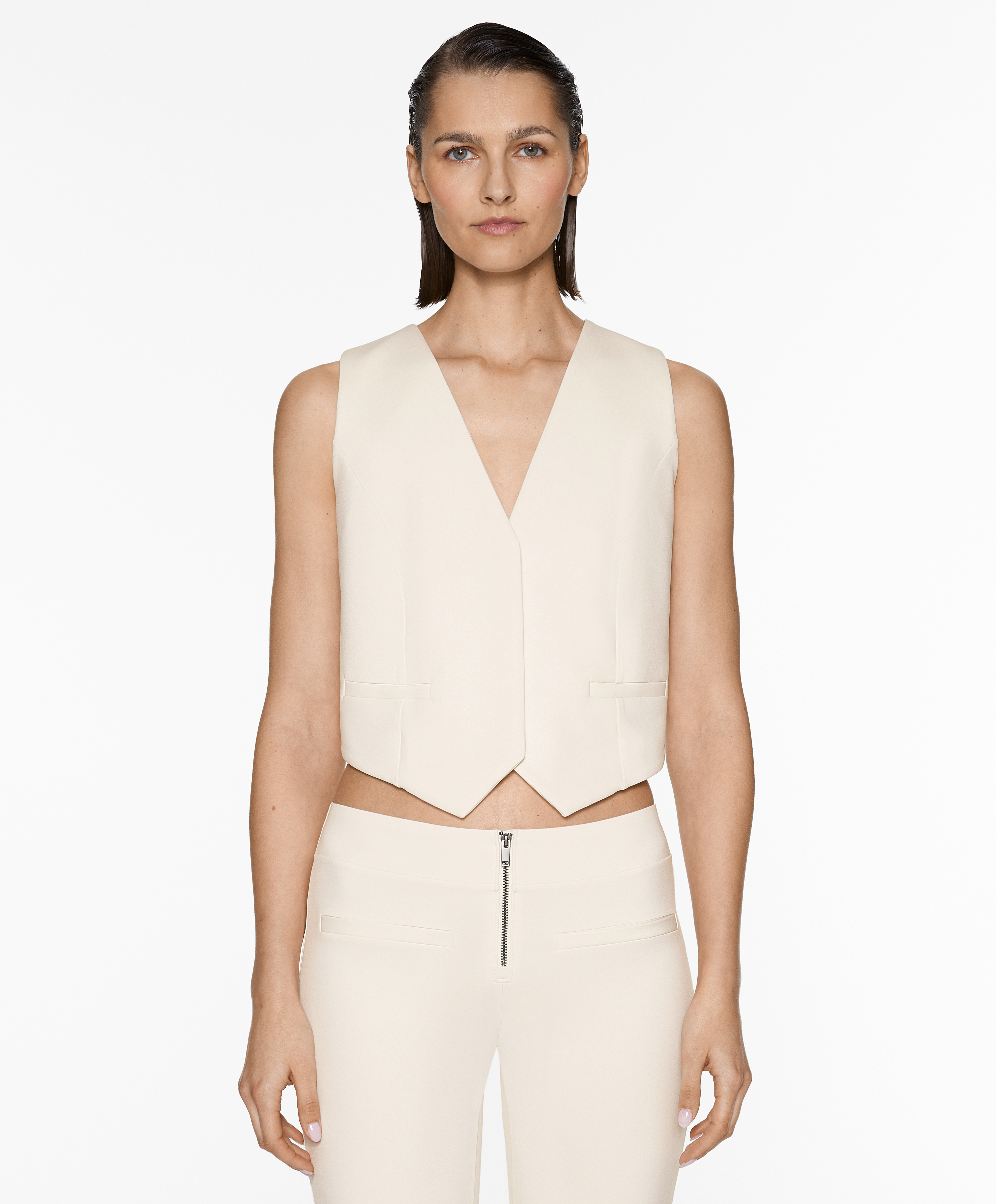 Neoprene-effect waistcoat