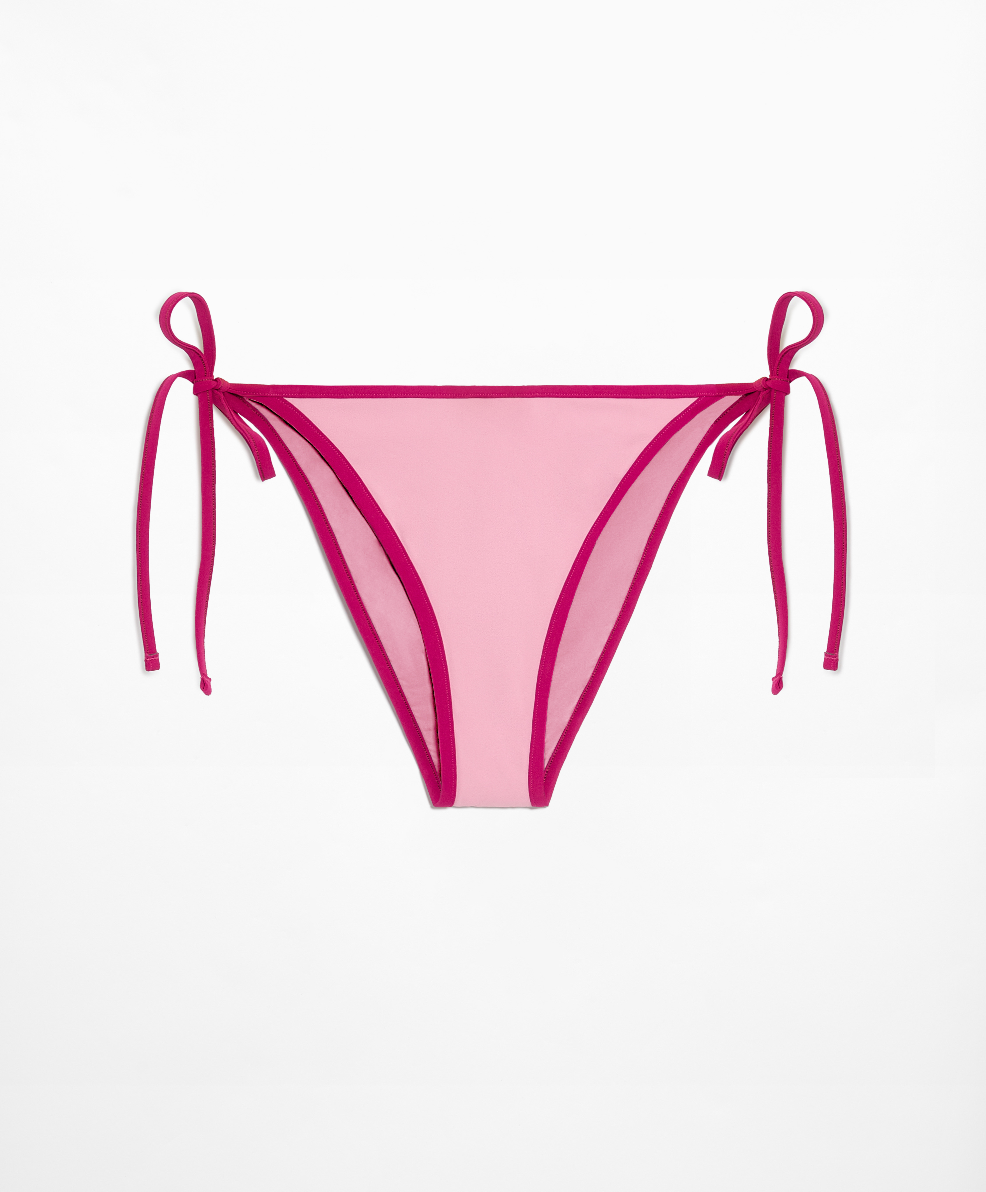 Contrast trim medium-coverage tie bikini briefs