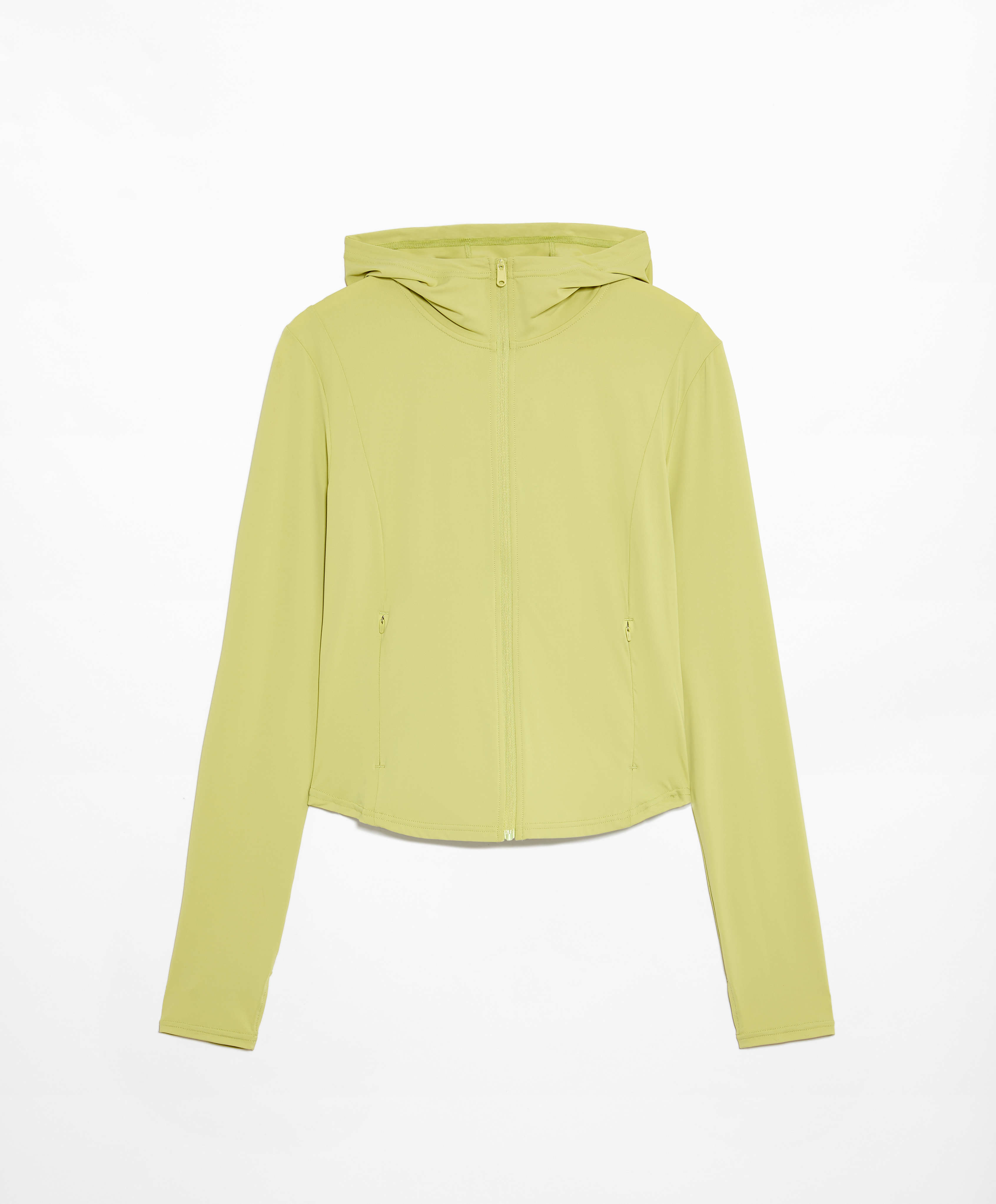 Cool touch hooded technical jacket