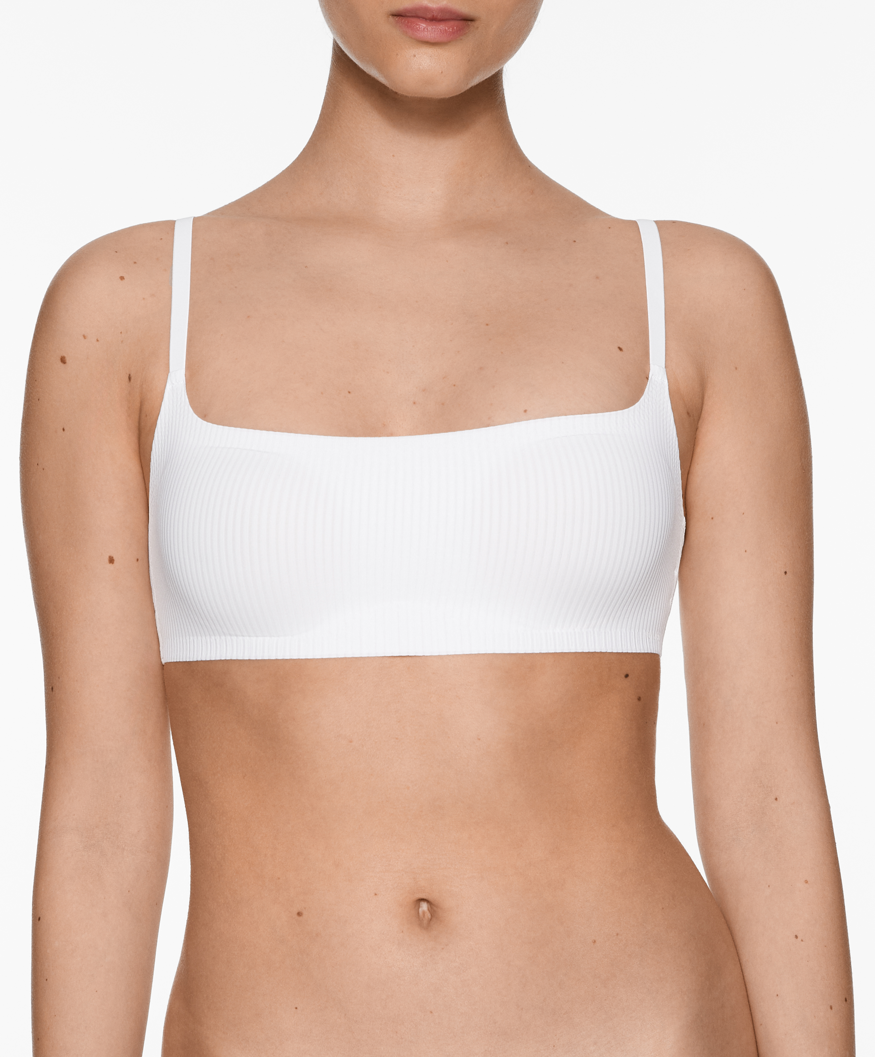 Invisible micro rib bra top
