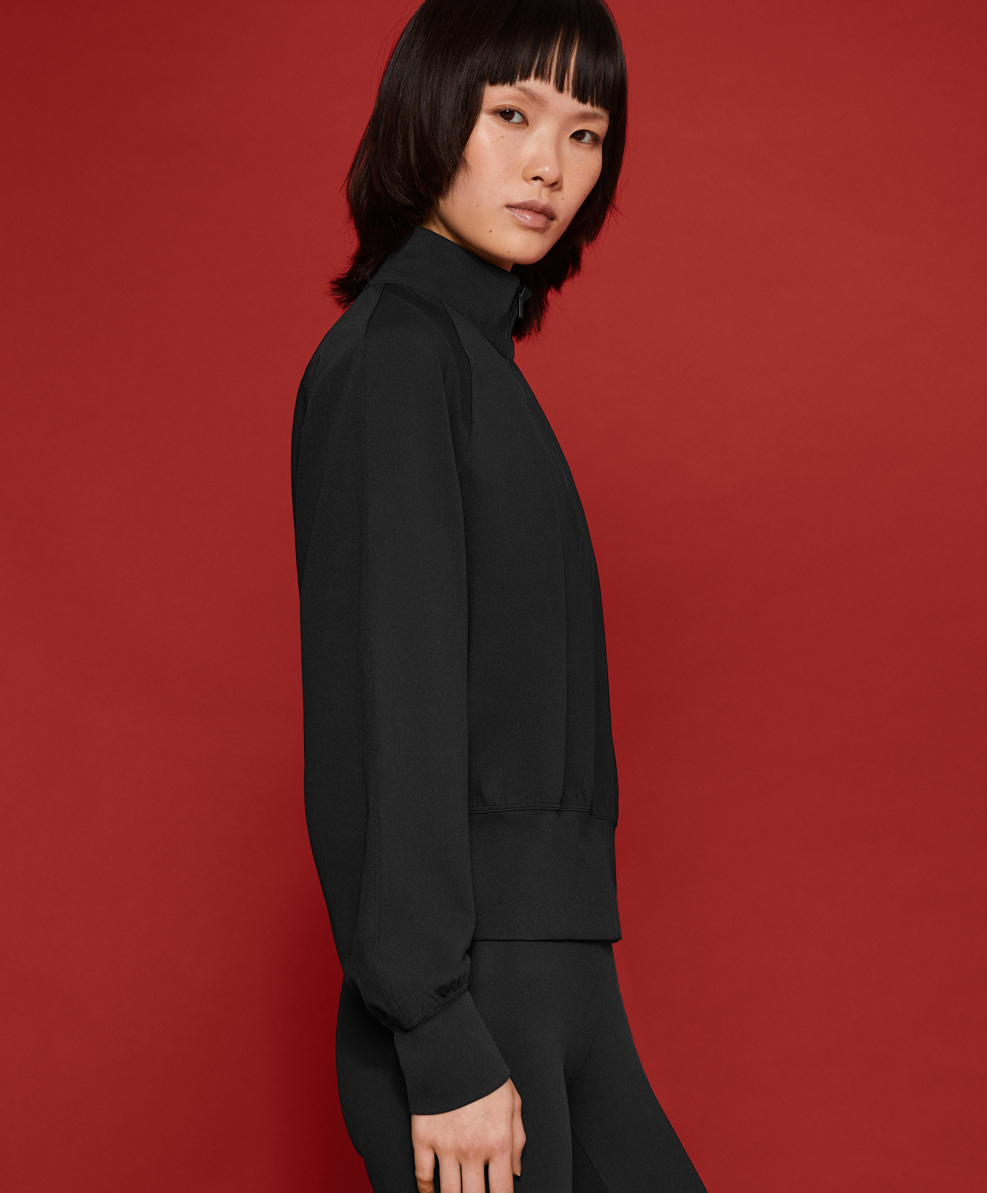 Sweatshirt with half-length zip