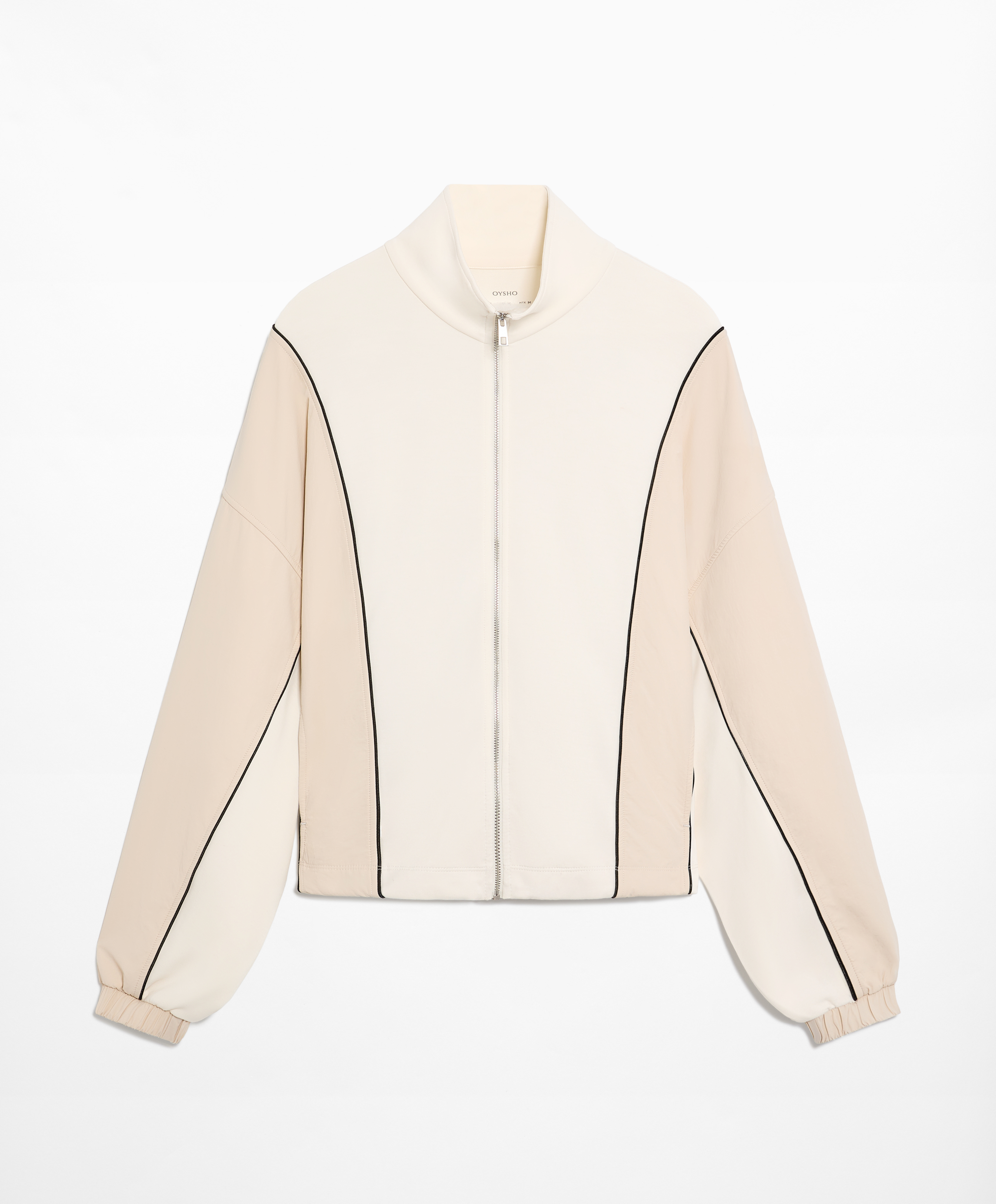 Side appliqué jacket with modal