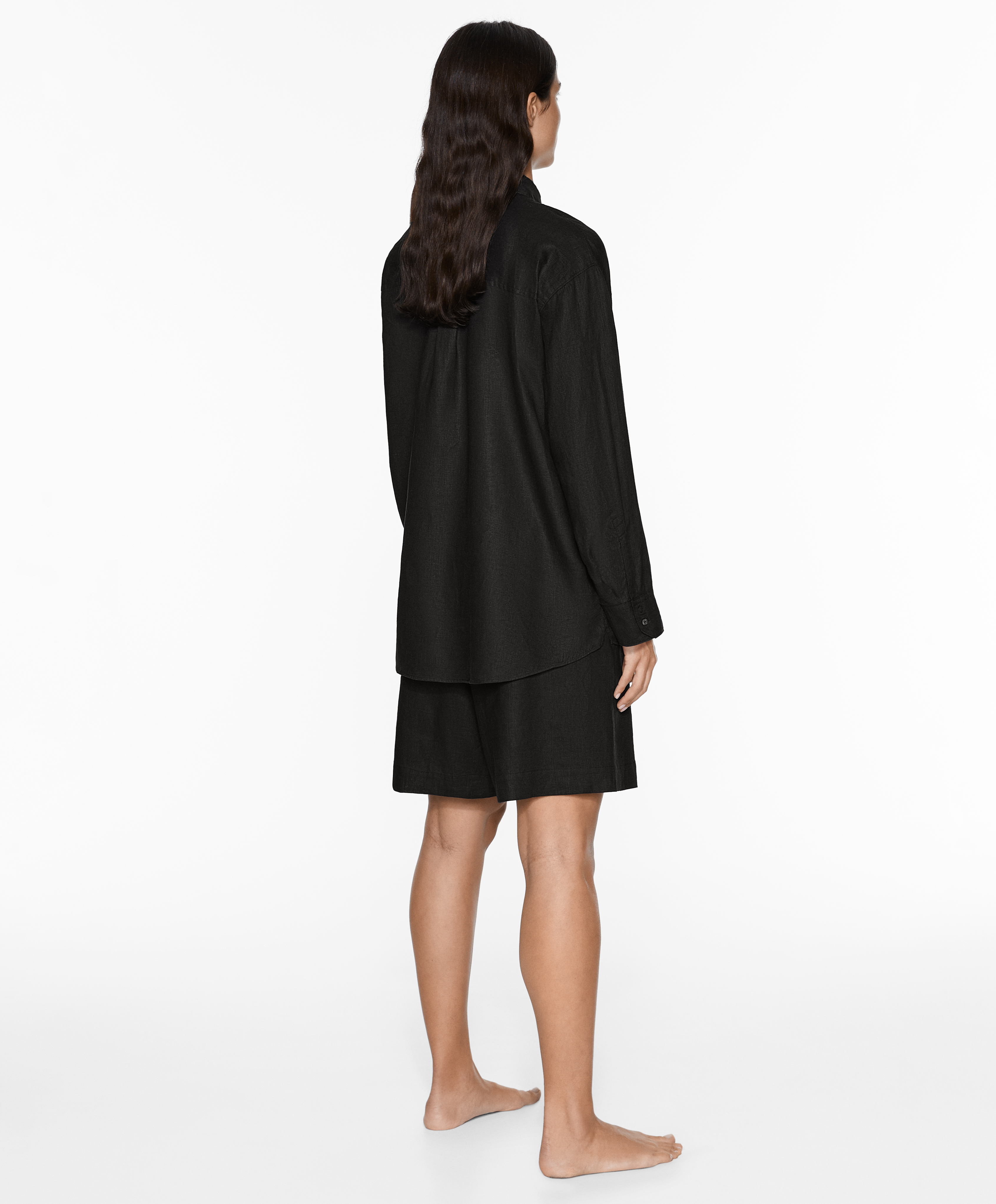 100% linen Bermuda shorts