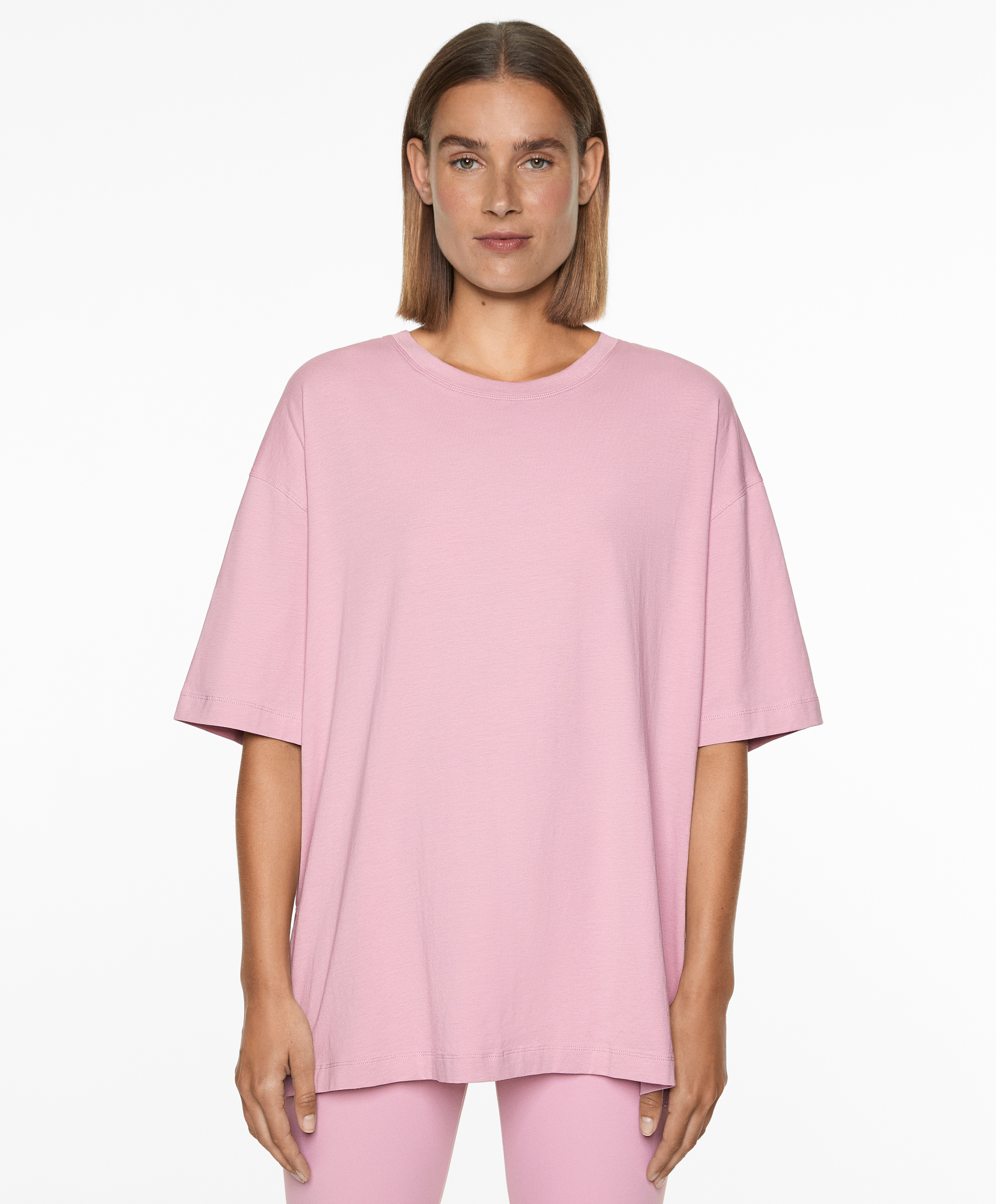 Short sleeve cotton blend T-shirt