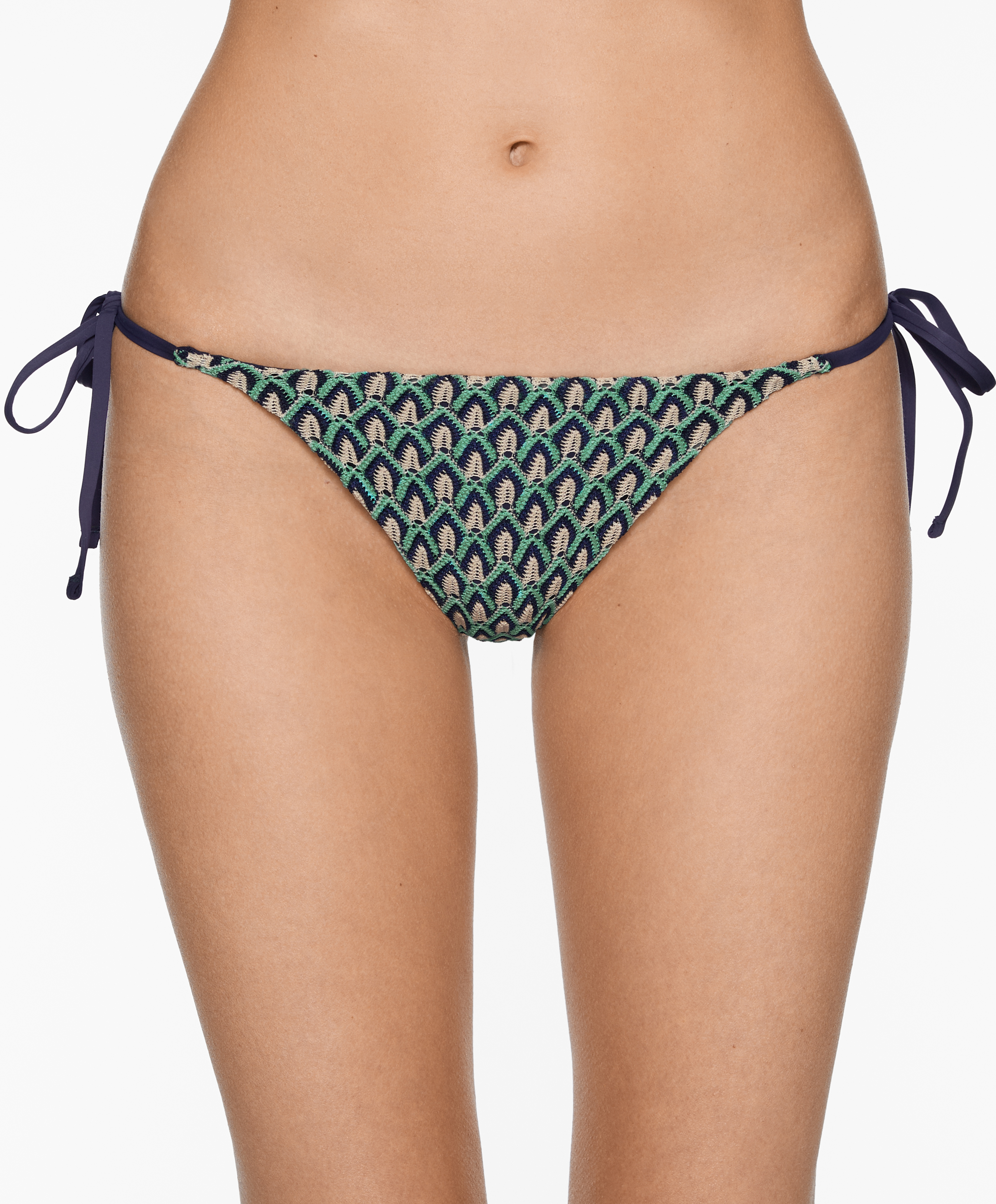 Medium-coverage crochet bikini briefs with ties