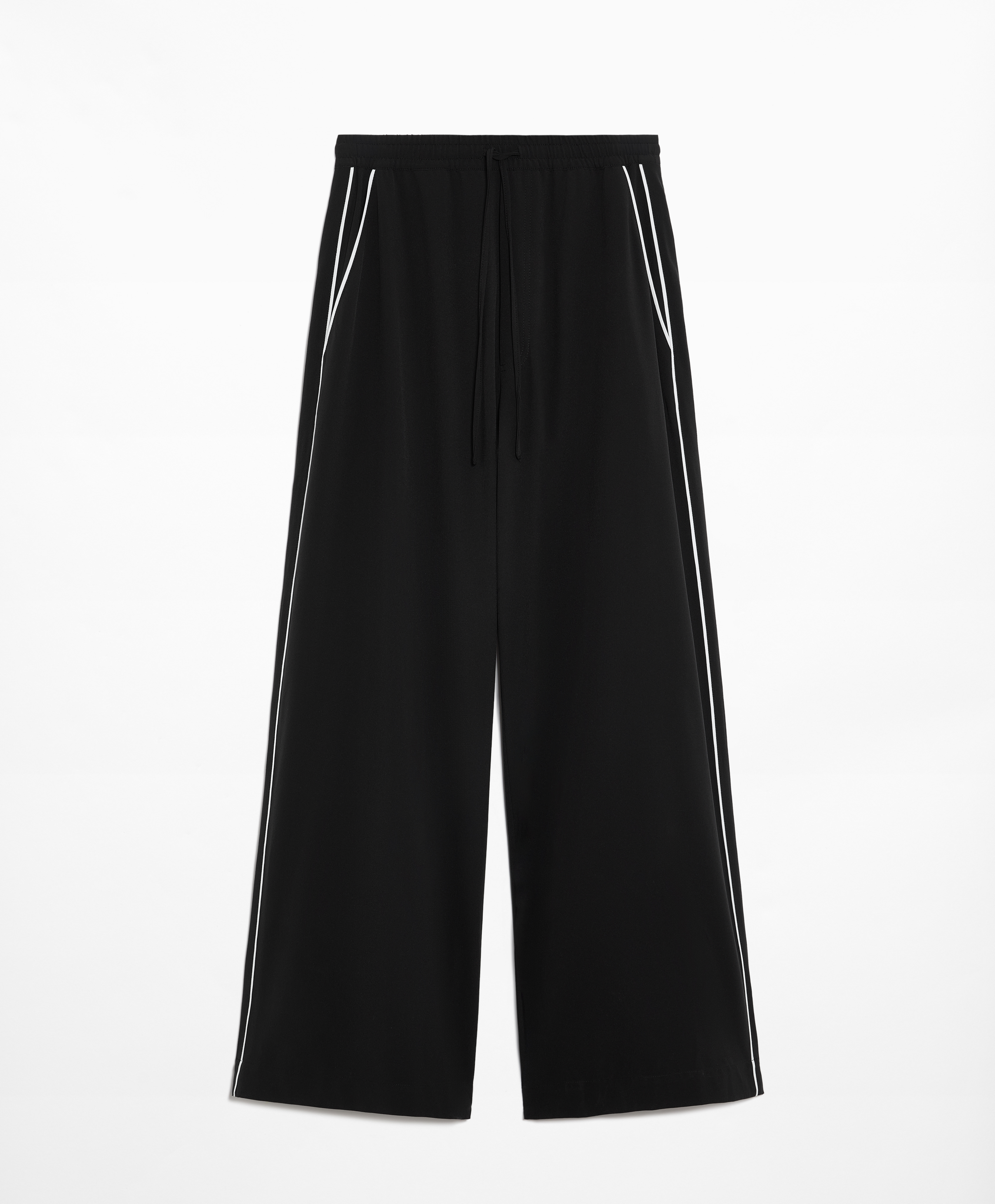 Water-repellent straight-leg trousers